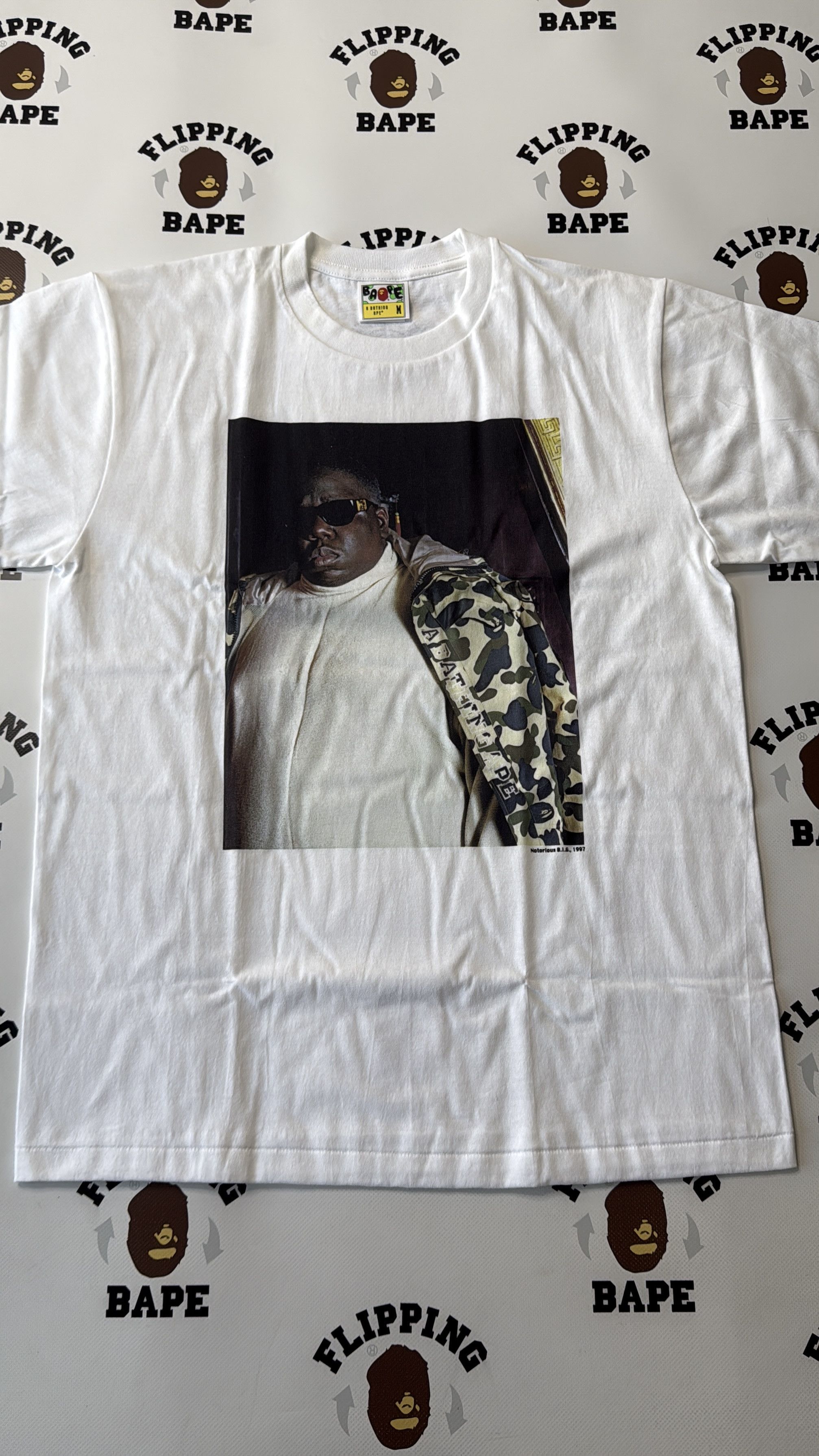 Bape BAPE X SHAWN MORTENSEN BIGGIE TEE Size US M / EU 48-50 / 2 - 2 Thumbnail