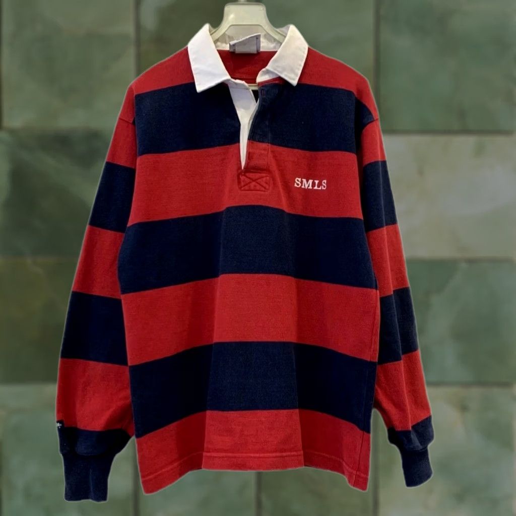 Barbarian Barbarian Rugby Wear Shirt Mens S Red Navy Striped Canada Cotton Rugby #126 Size US S / EU 44-46 / 1 - 1 Thumbnail