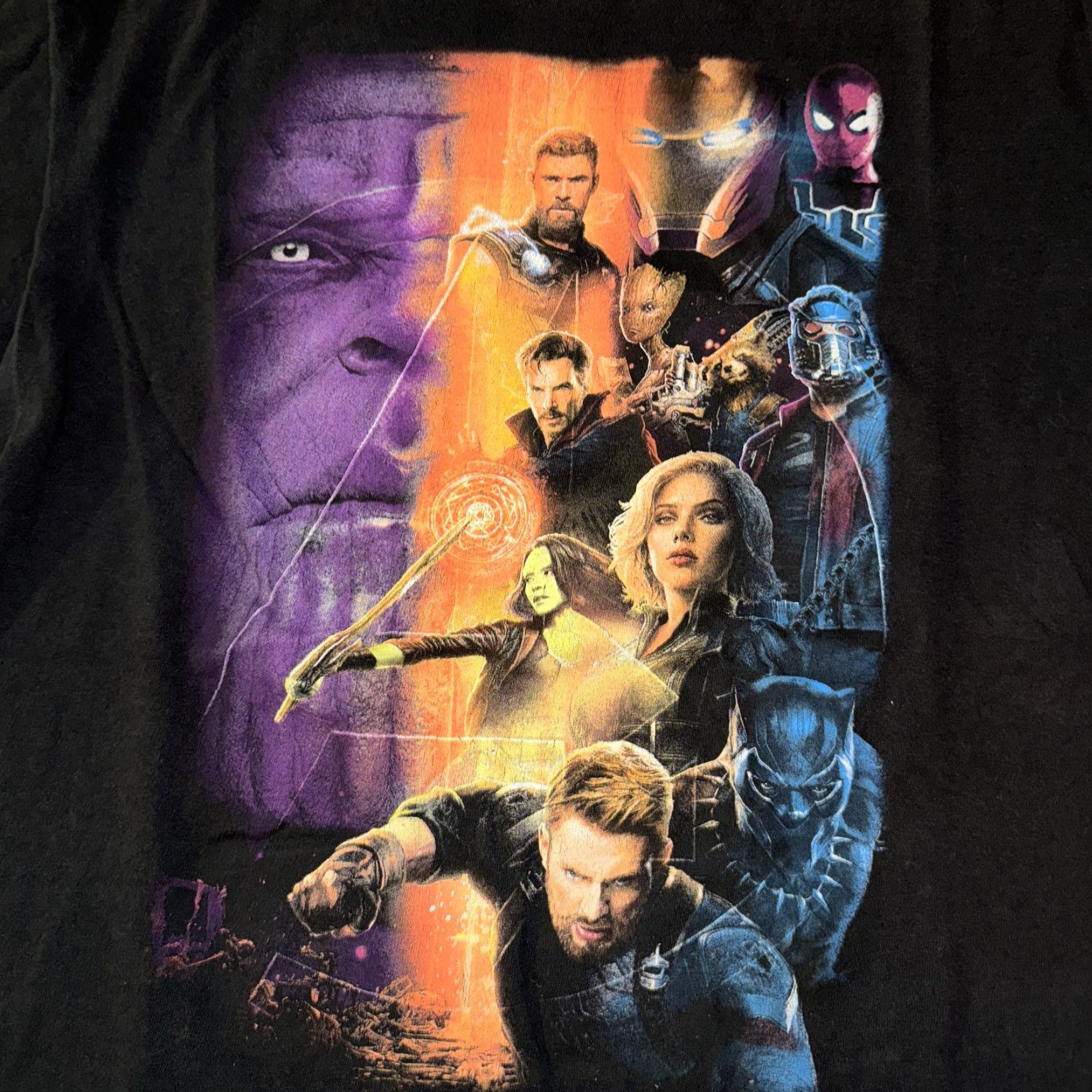 Vintage Marvel Avengers Infinity War T-Shirt XL Men Black 21x25 Size US XL / EU 56 / 4 - 2 Thumbnail