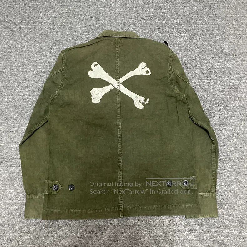 Wtaps Bone water-washed batik four-patch coat