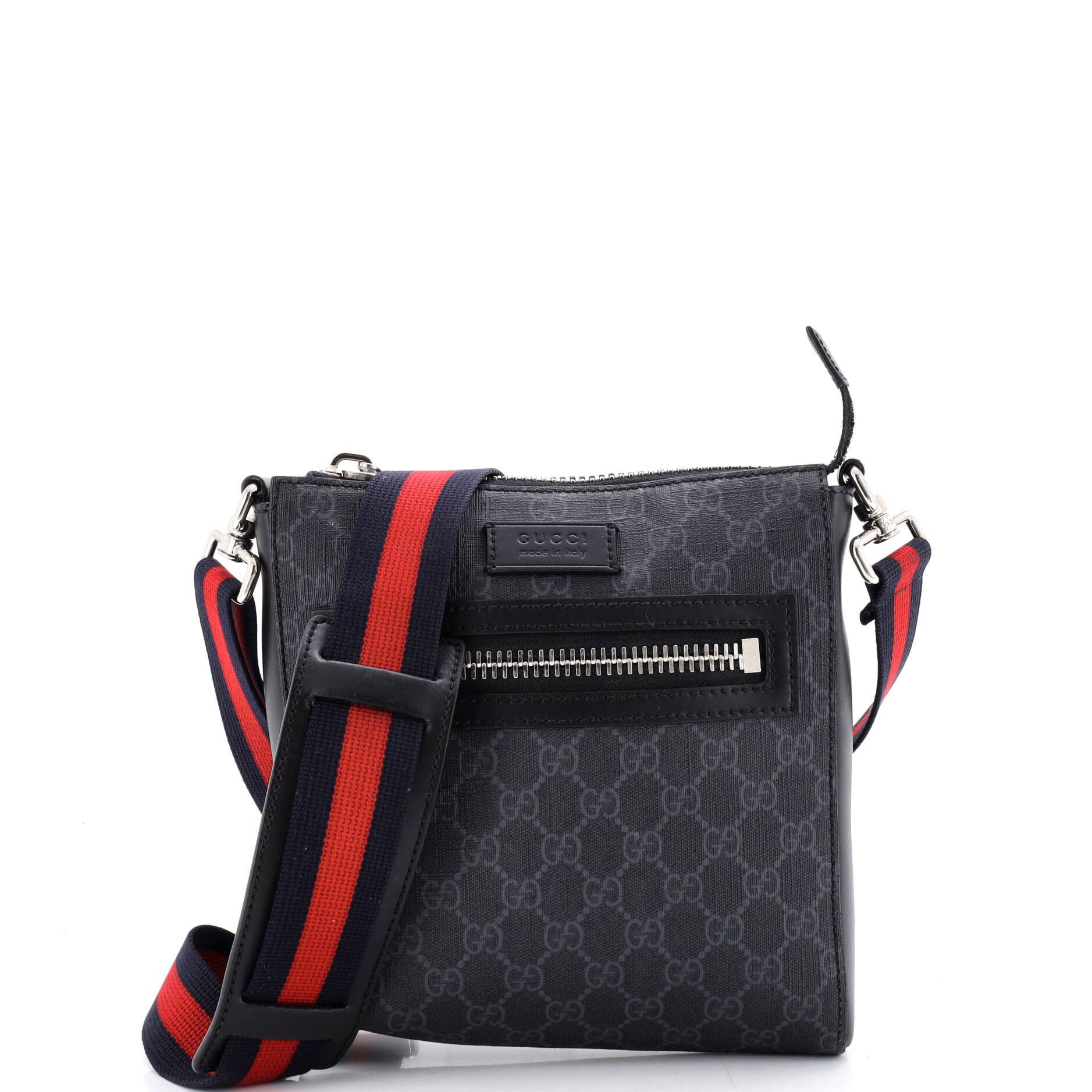 Gucci Web Strap Front Zip Messenger Bag Size ONE SIZE - 1 Thumbnail