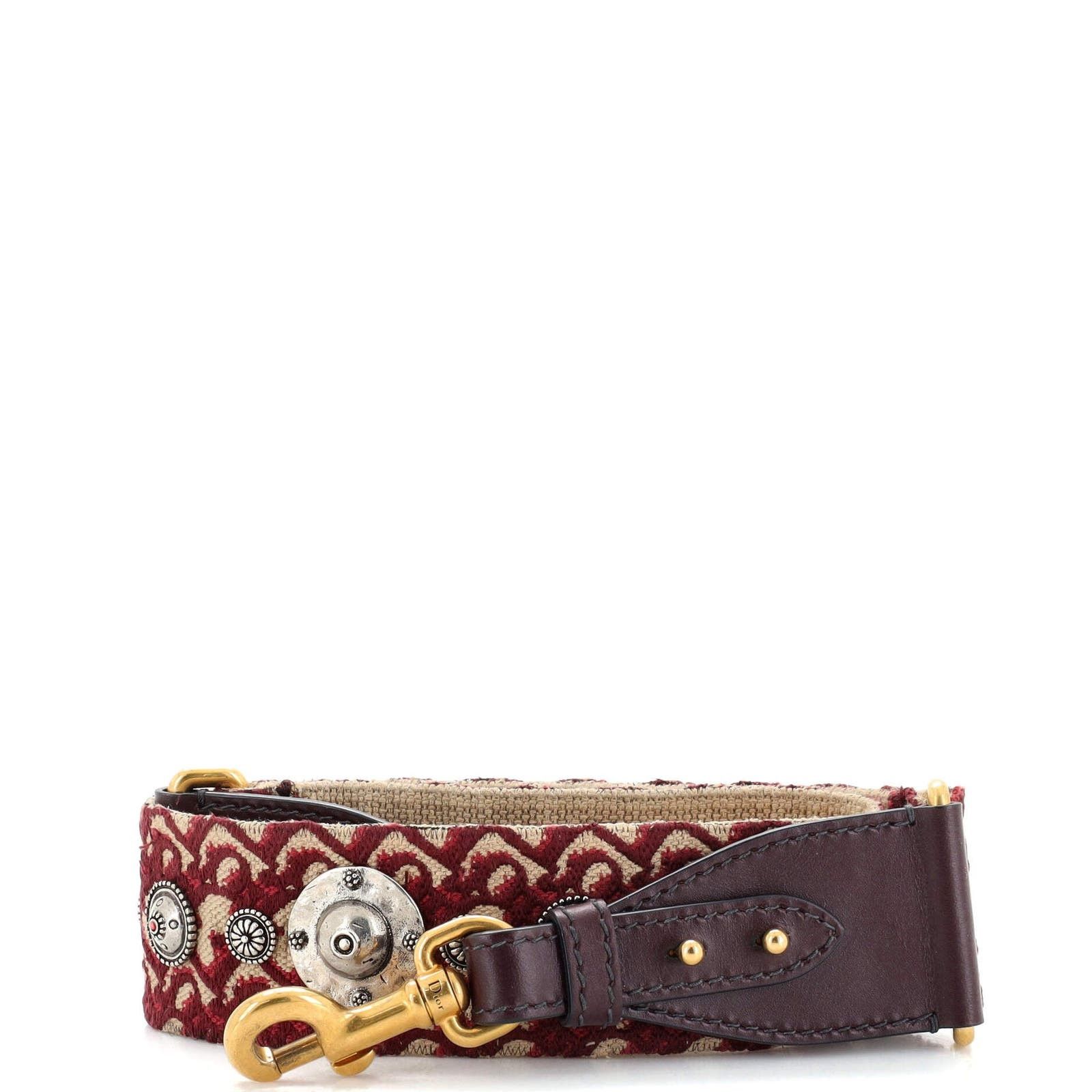 Shoulder Strap Embellished Oblique Canvas None
