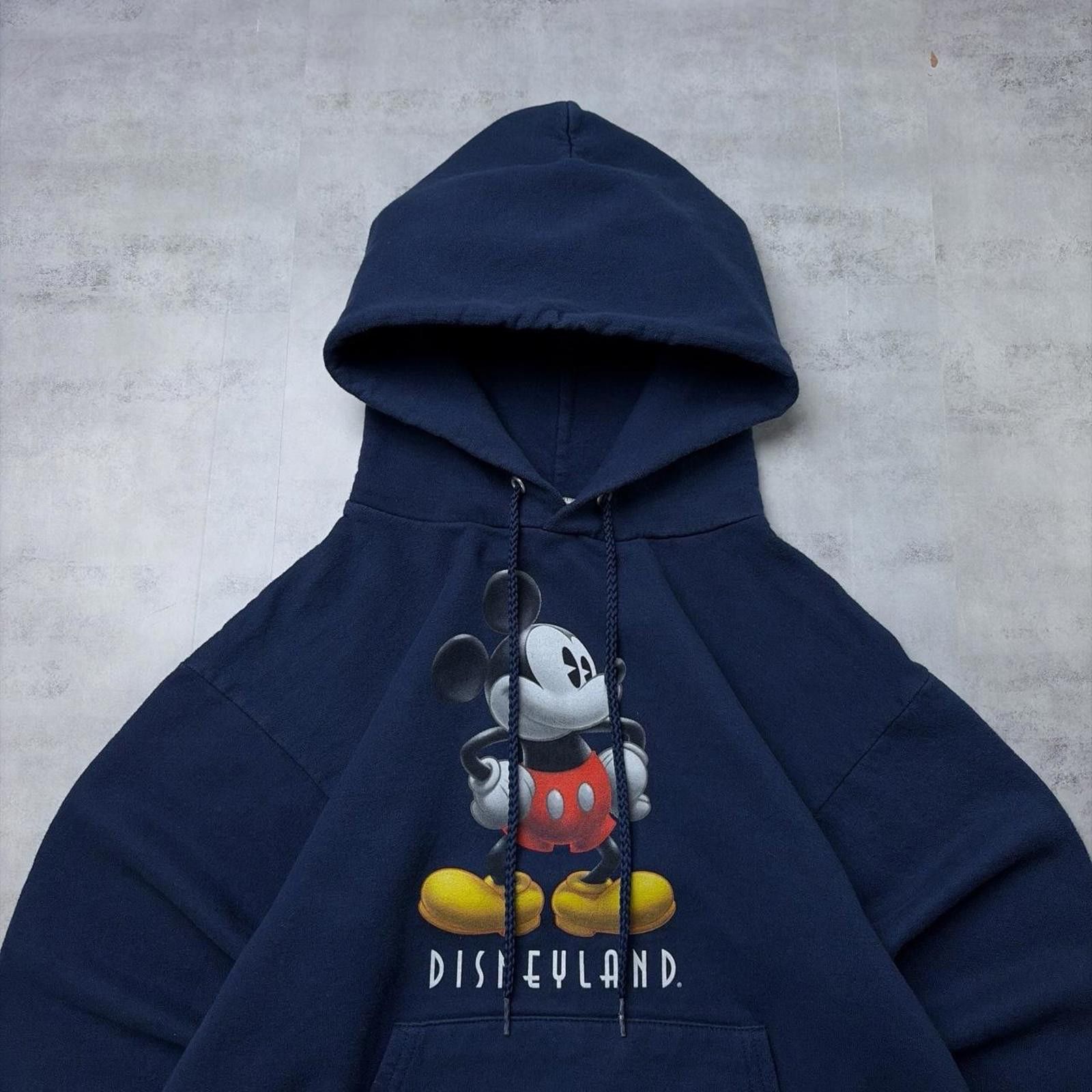 Disney Vintage Disneyland Mickey Mouse Grunge Boxy Skater Hoodie Size S / US 4 / IT 40 - 3 Thumbnail