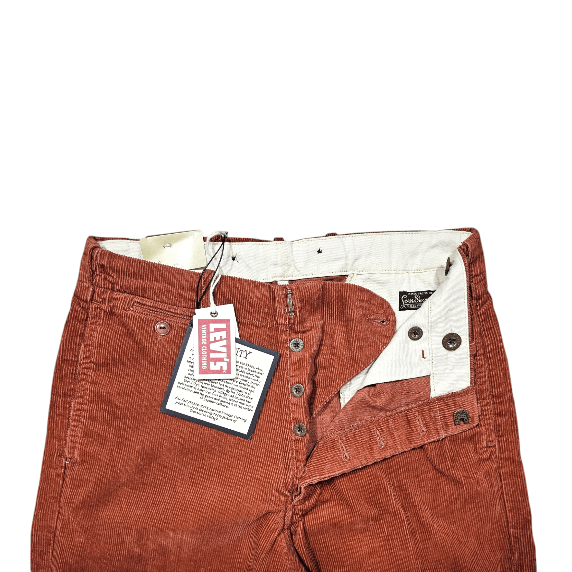 Levi's Vintage Clothing NWT Levi's Vintage Clothing 1919 Cords Pant W30 Repro FW19 Size US 30 / EU 46 - 2 Thumbnail