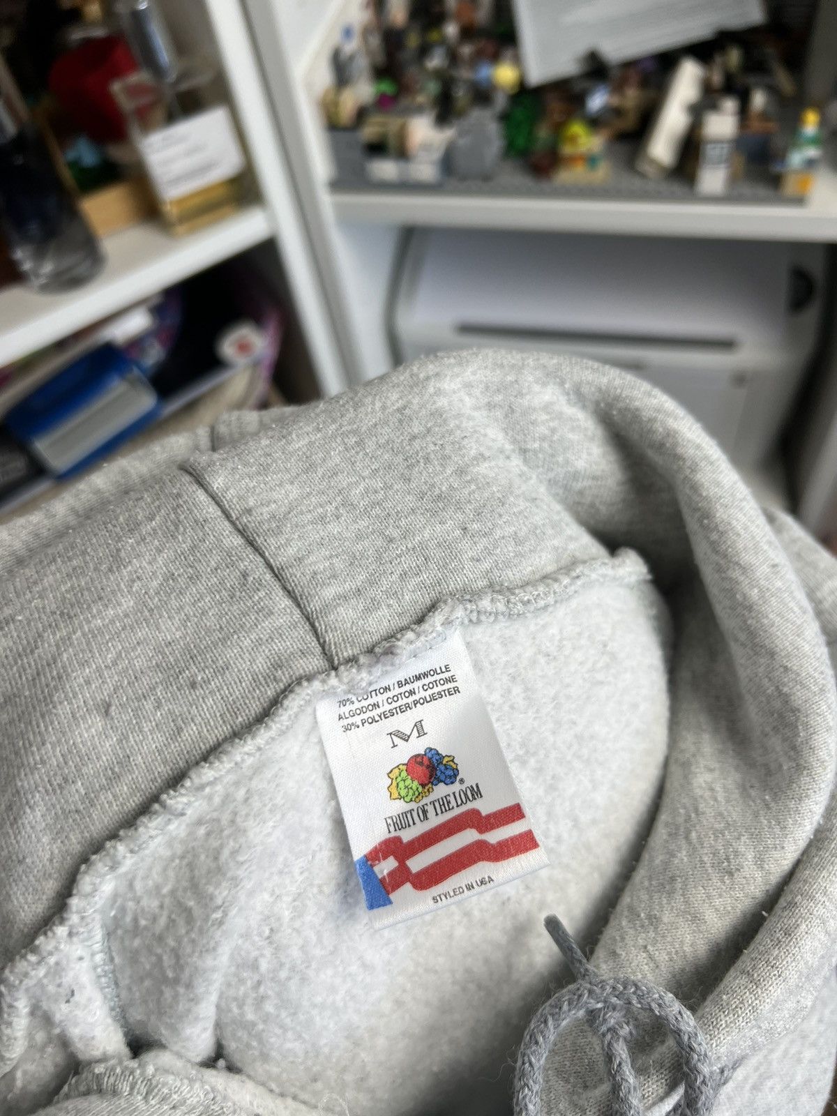 Fruit Of The Loom × Vintage Vintage 90s Fruit of the loom basic blank boxy baggy hoodie Size US M / EU 48-50 / 2 - 3 Thumbnail