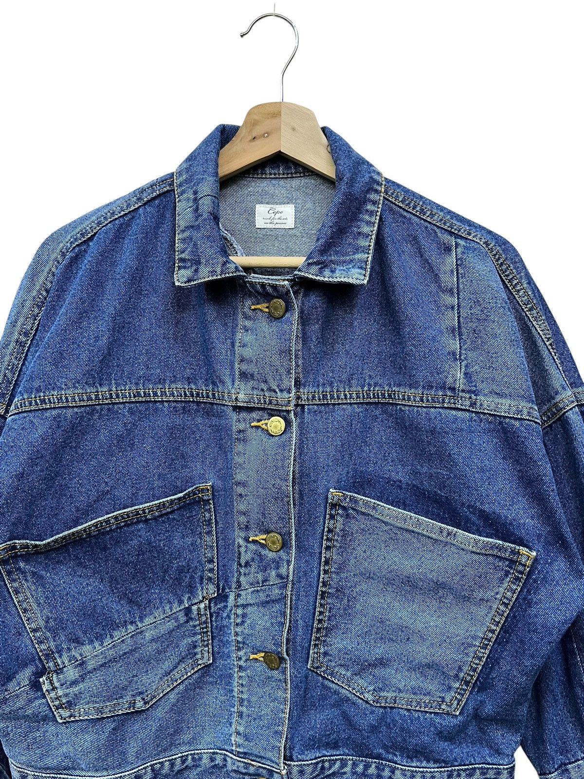Mastercraft Union 🔥Archive Cepo Patchwork Denim Jacket Boxy Cropped Union Made Size US S / EU 44-46 / 1 - 5 Thumbnail
