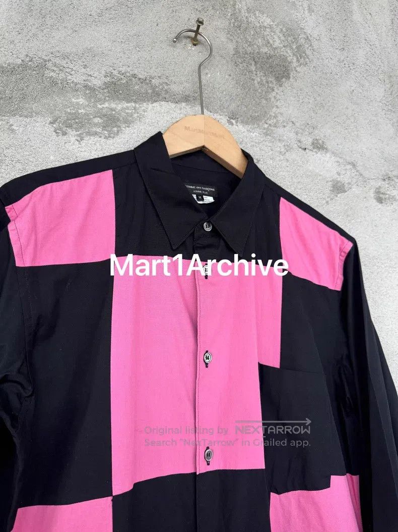 Comme des Garcons Comme Des Garcons Pink and Black Plaid Long Shirt Size M / US 6-8 / IT 42-44 - 3 Thumbnail