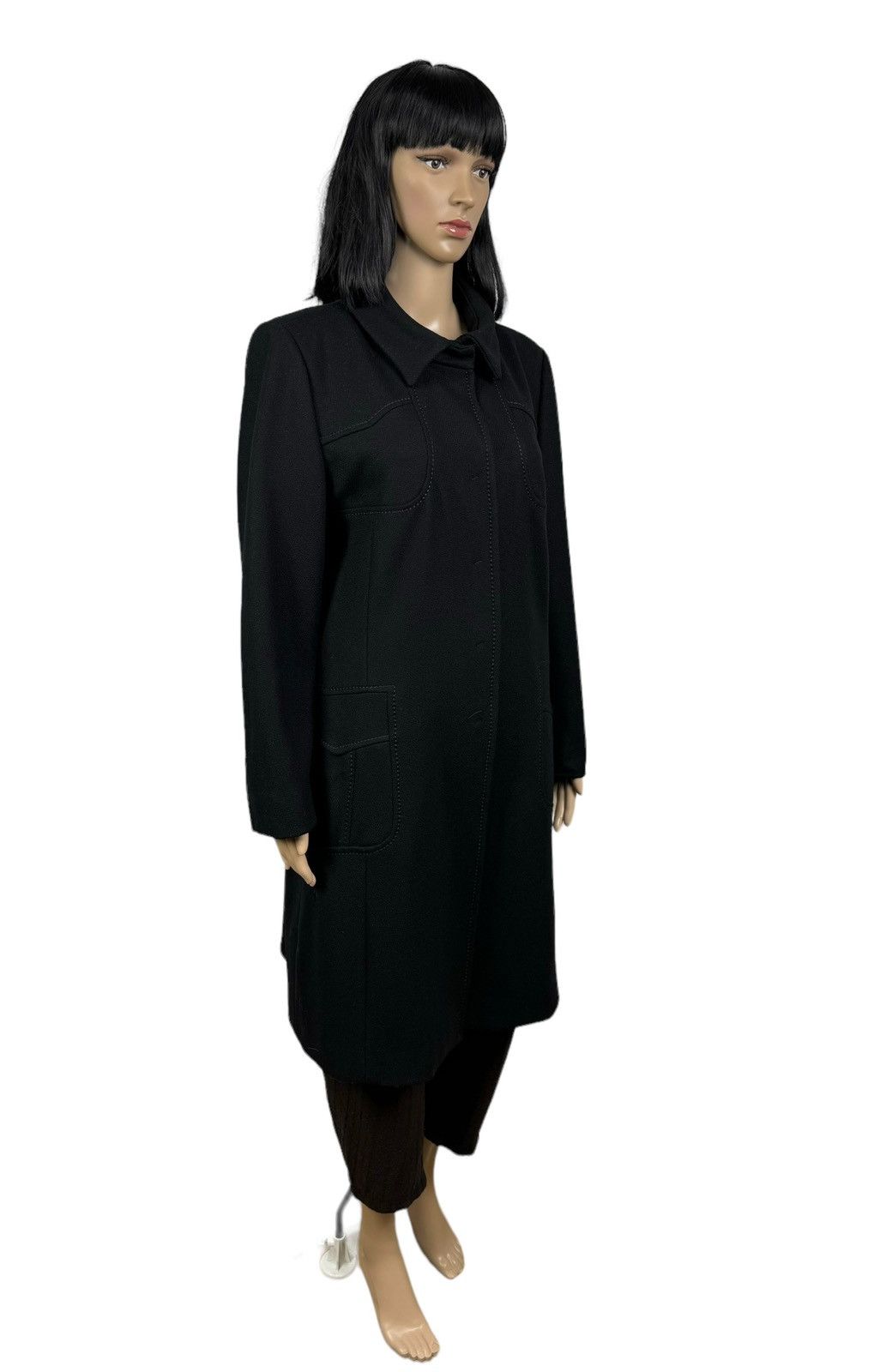 Weekend Max Mara Weekend Max Mara Wool Overcoat Collared size US 12 Size XL / US 12-14 / IT 48-50 - 3 Thumbnail
