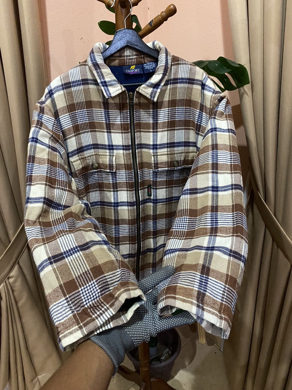 Other VINTAGE US SPORT FLANEL JACKET Size US L / EU 52-54 / 3 - 8 Thumbnail