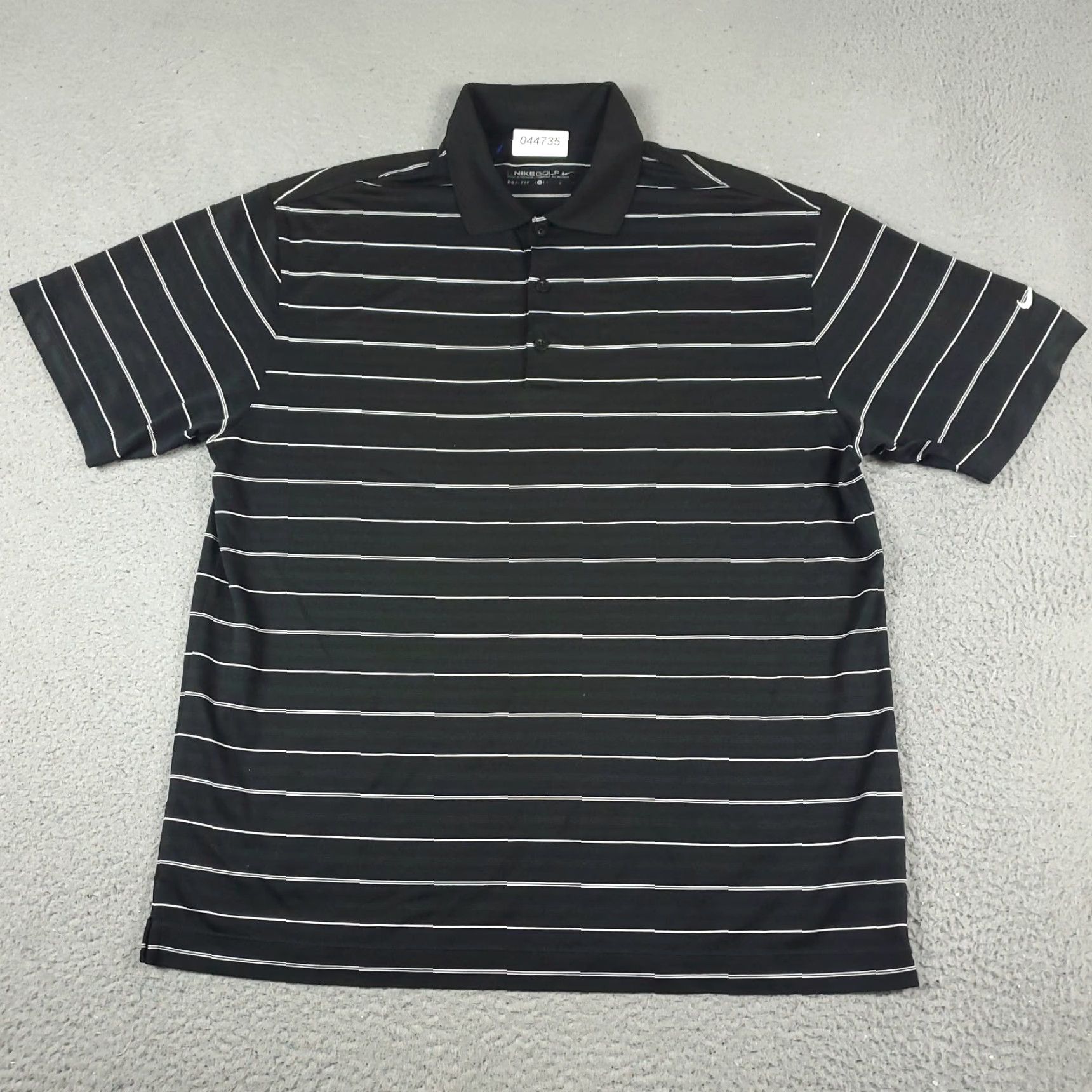 Nike Nike Polo Shirt Mens Large Black Striped Swoosh Golf Casual Short Sleeve Size US L / EU 52-54 / 3 - 2 Thumbnail