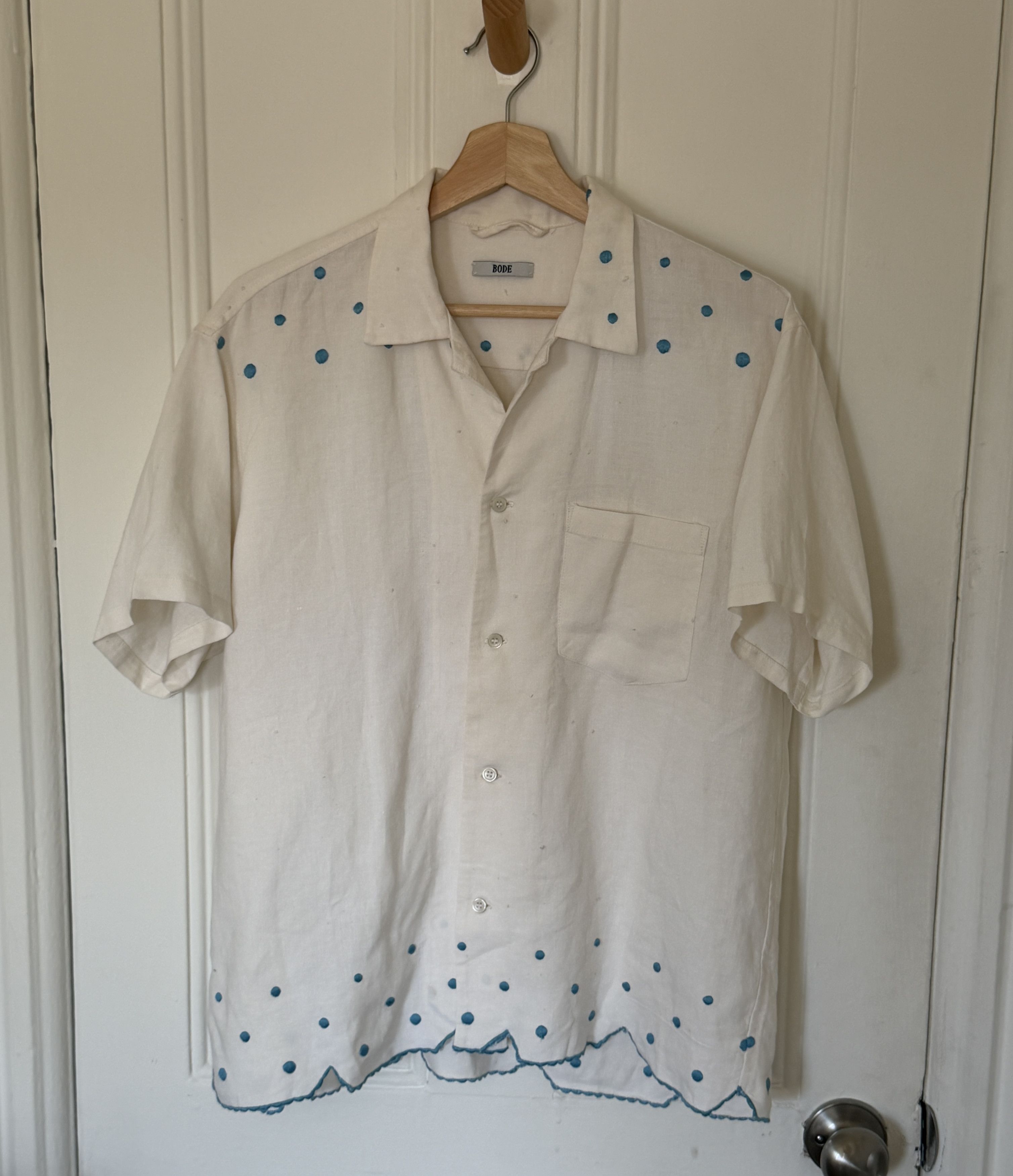 Bode Bode One-Of-A-Kind Polka Dot Shirt Size US L / EU 52-54 / 3 - 1 Thumbnail