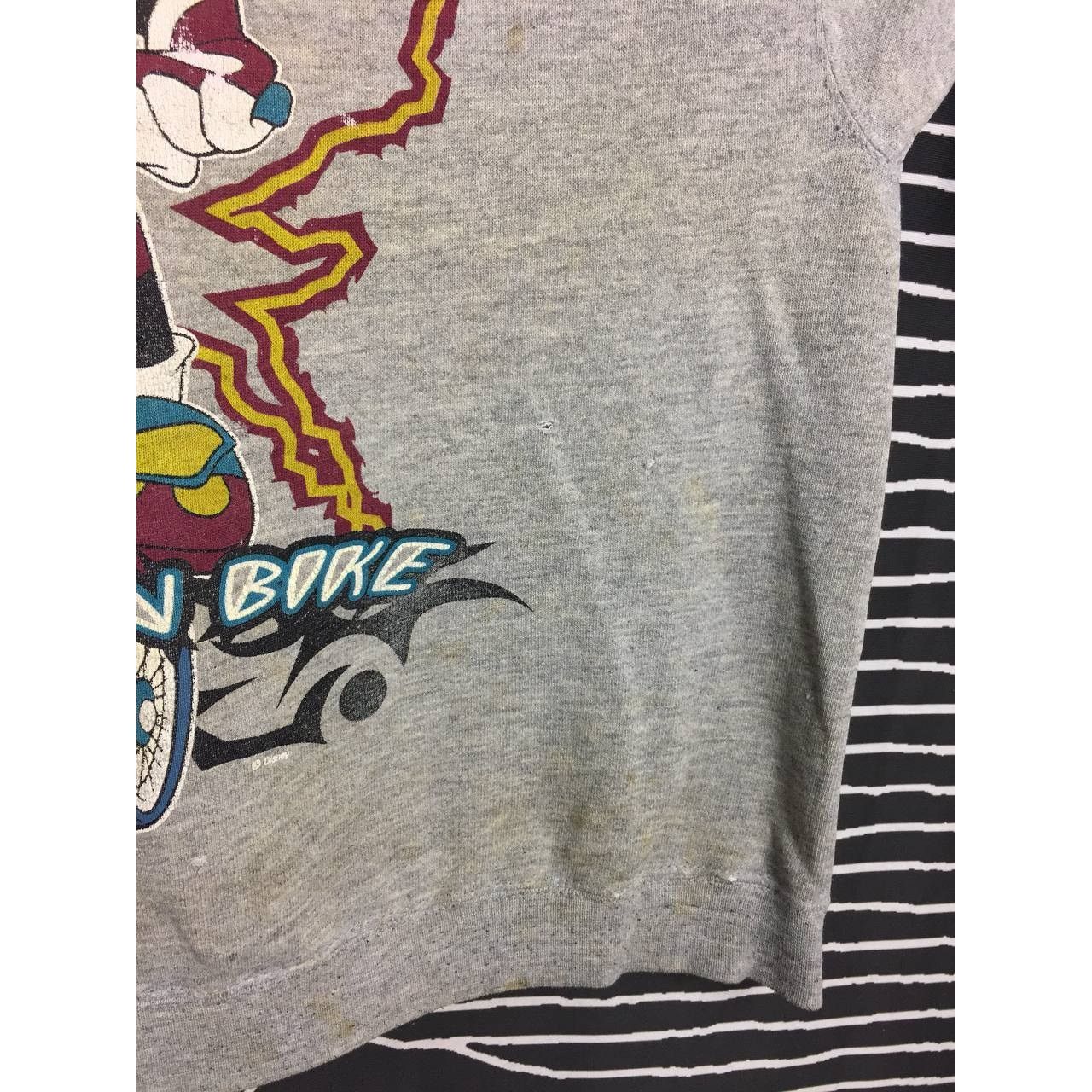Cartoon Network × Mickey Mouse × Vintage Vtg 90s Distressed Mickey Mouse Mountain Bike Sweatshirt Size US L / EU 52-54 / 3 - 8 Thumbnail