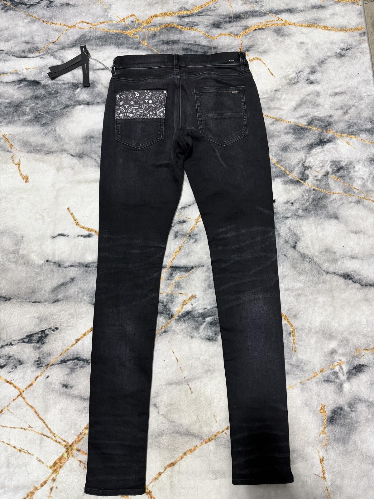 Amiri Amiri Bandana Artpatch Black NEW - Sz31 Size US 31 - 3 Thumbnail