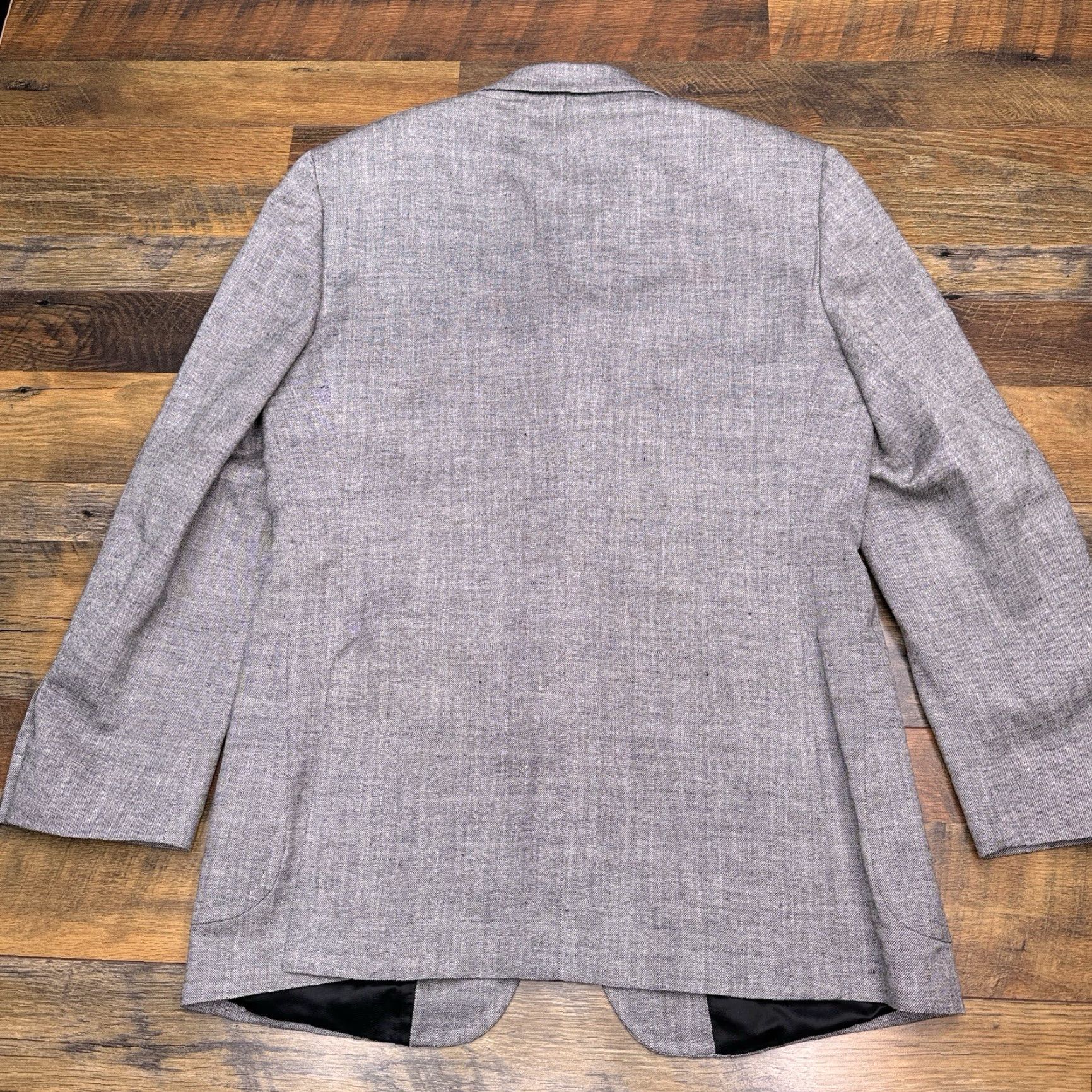 Brooks Brothers Brooks Brothers Blazer Sport Coat Gray 40 Regular Notch Lapel 3-Button Single-Breasted Linen Silk Cotton Tweed Man Vintage? No (adjusted) Size 40R - 2 Thumbnail
