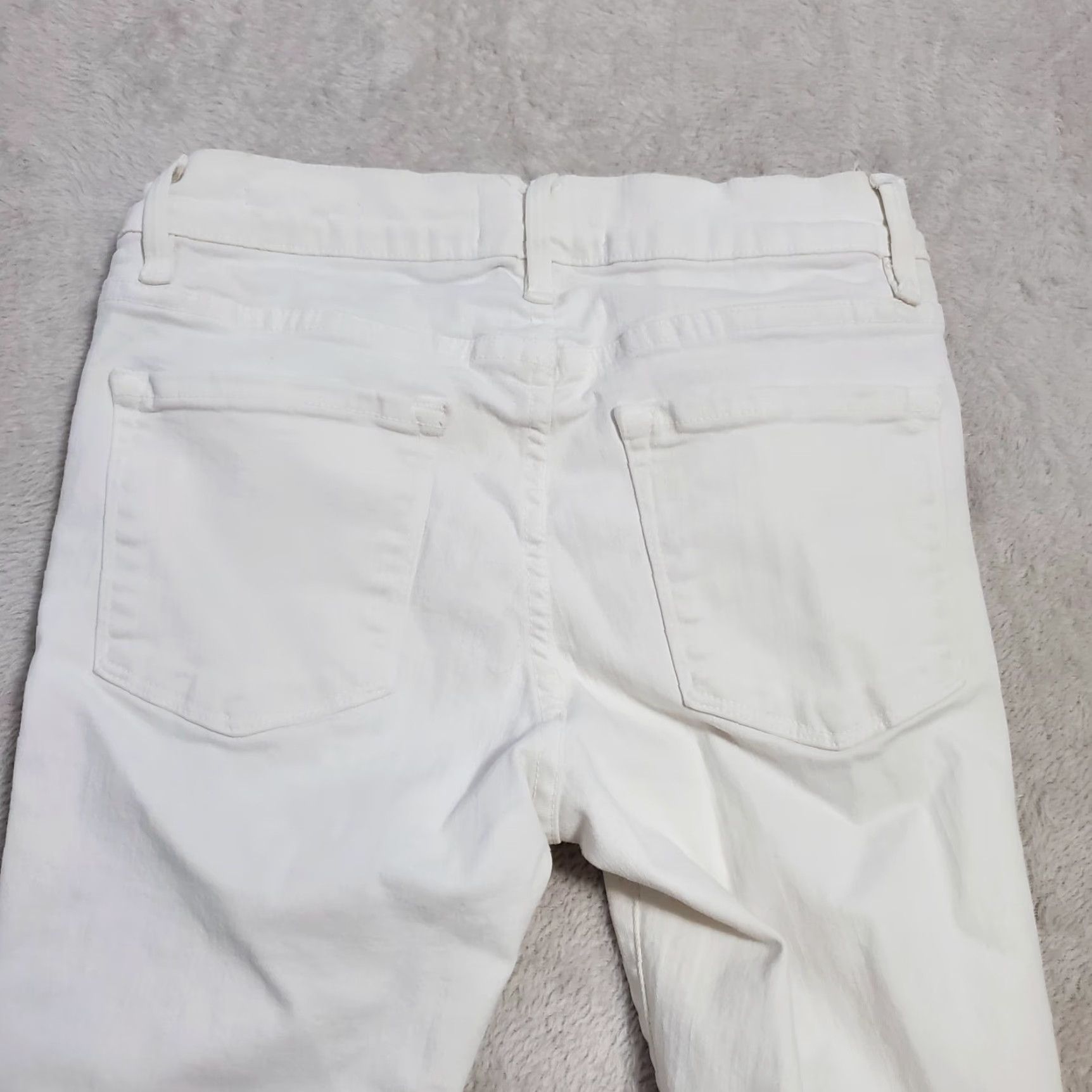Frame VINTAGE Frame Denim Jeans Women 26 White Le Skinny de Jeanne Stretch Distressed 90s Grunge USA Womens Size 26" / US 2 / IT 38 - 6 Thumbnail