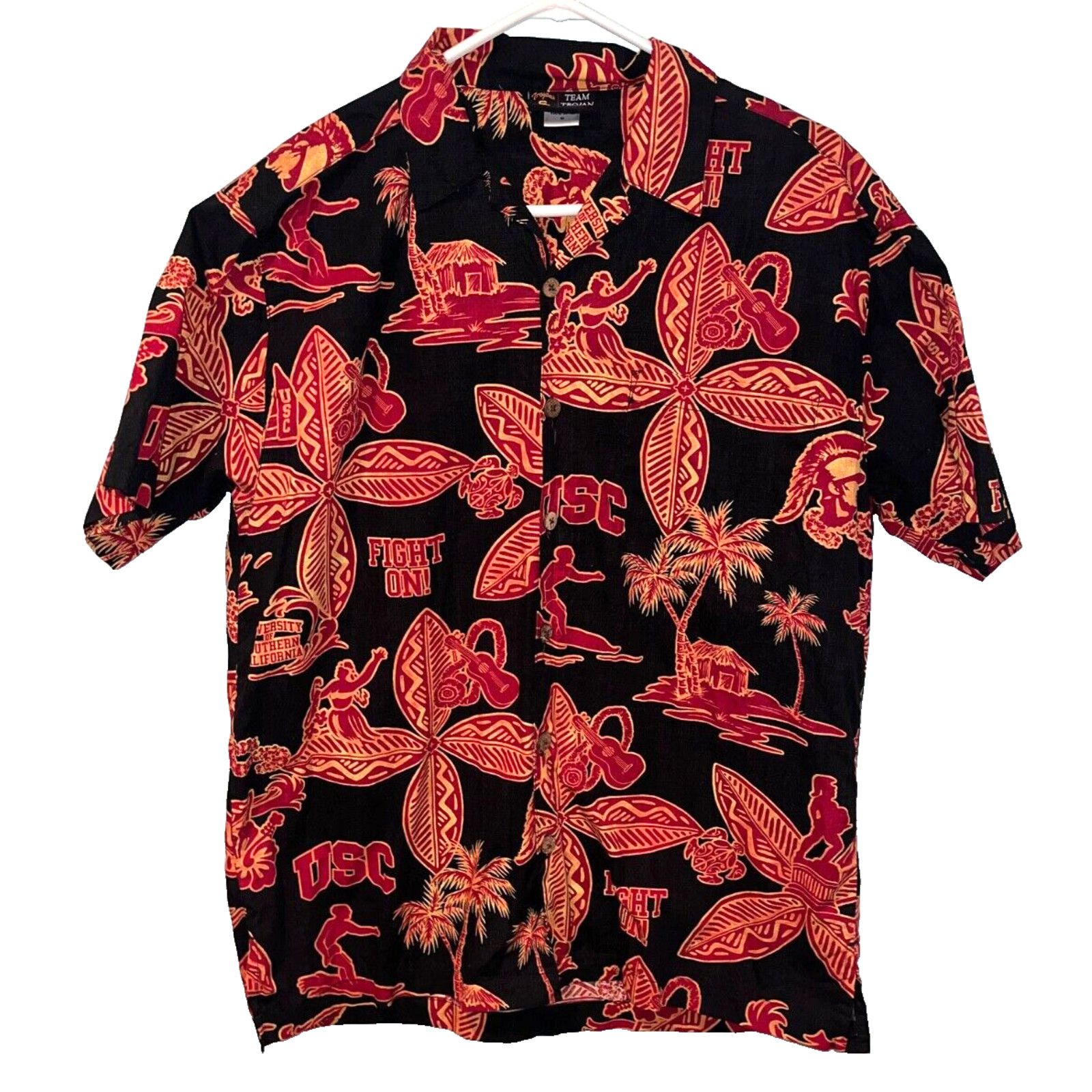 Other USC Team Trojans NCAA Luau Hawaiian Surfing Button Up Sz. M Size US M / EU 48-50 / 2 - 6 Thumbnail