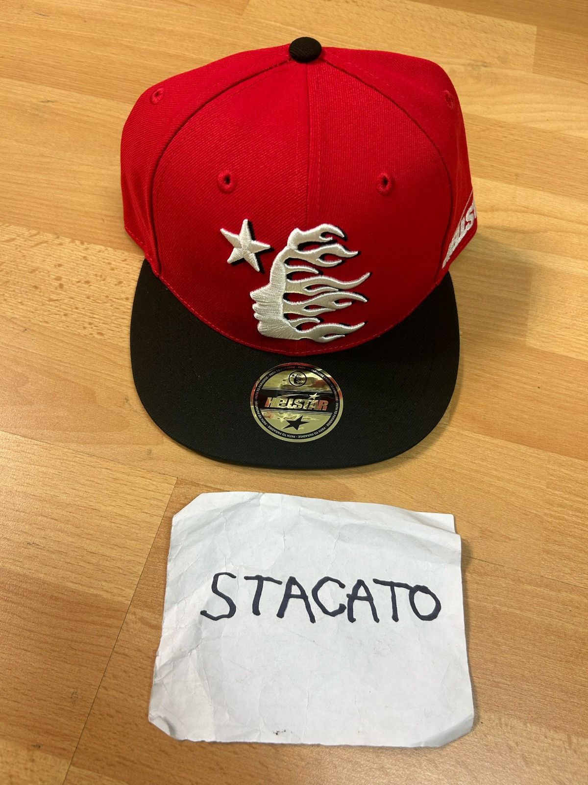 HELLSTAR Hellstar Fitted Hat Black/Red size 7 1/2” Size ONE SIZE - 1 Thumbnail