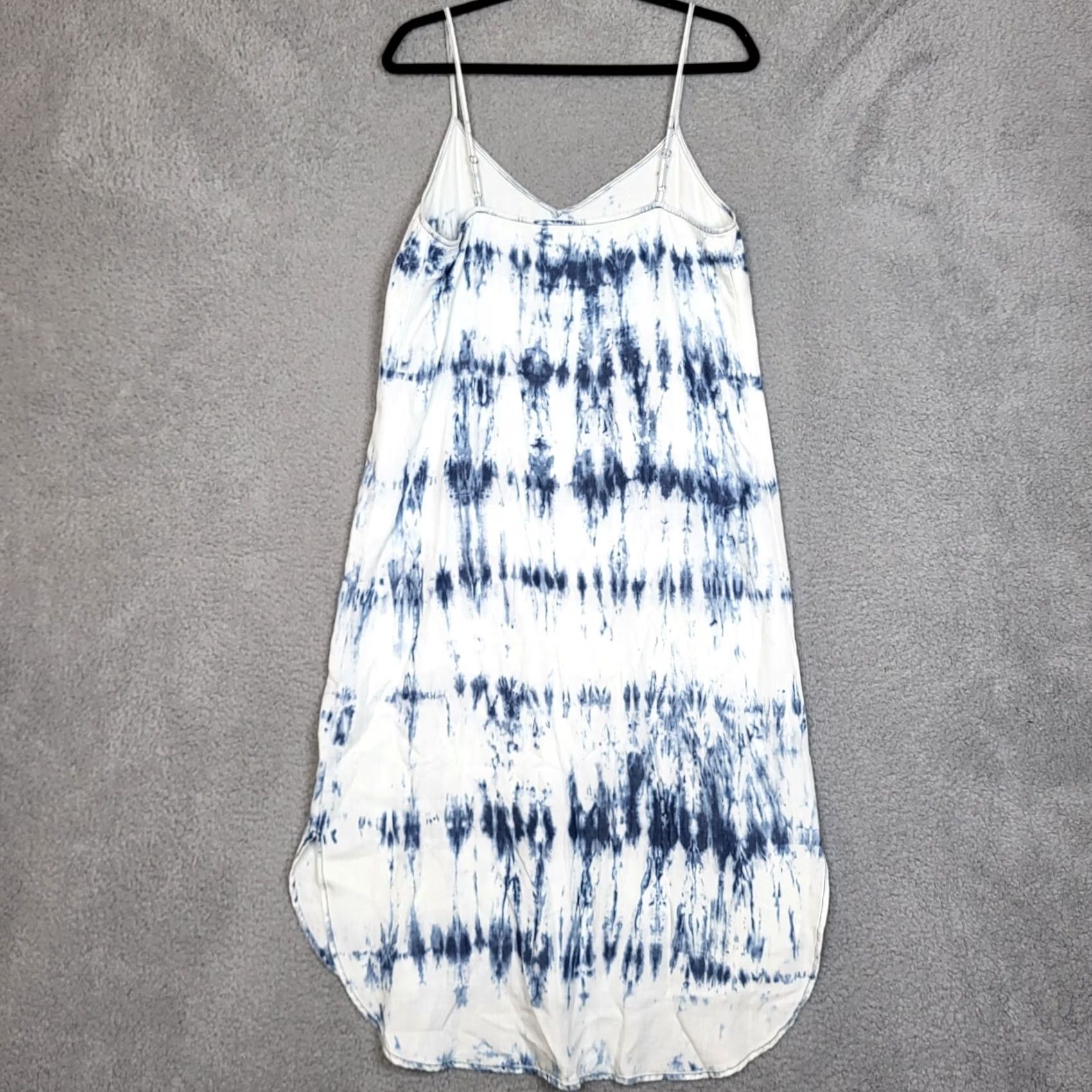 Vintage JAK & RAE Womens bella blue Tie-dye V-neck Low-high Casual Dress M Size M / US 6-8 / IT 42-44 - 2 Thumbnail
