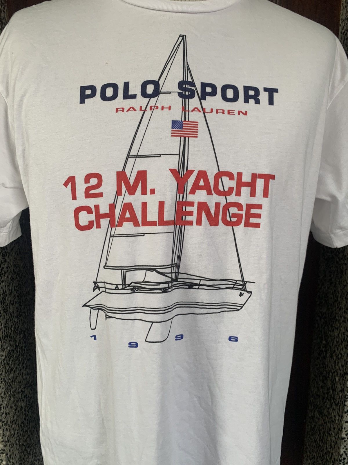Polo Ralph Lauren × Vintage Vintage 90s Polo Sport Ralph Lauren 12 M Yacht Challenge Tee Size US L / EU 52-54 / 3 - 2 Thumbnail