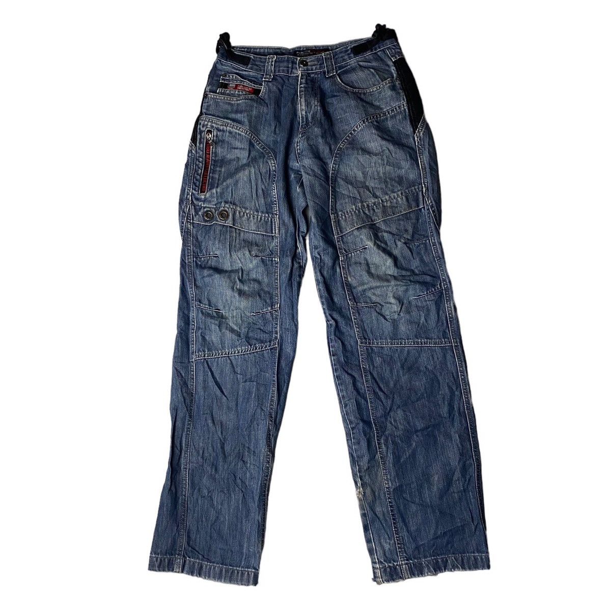Hysteric Glamour Fubu Collection - Flared Double Knee Straight Cut Jeans Lgb Size US 34 / EU 50 - 1 Thumbnail