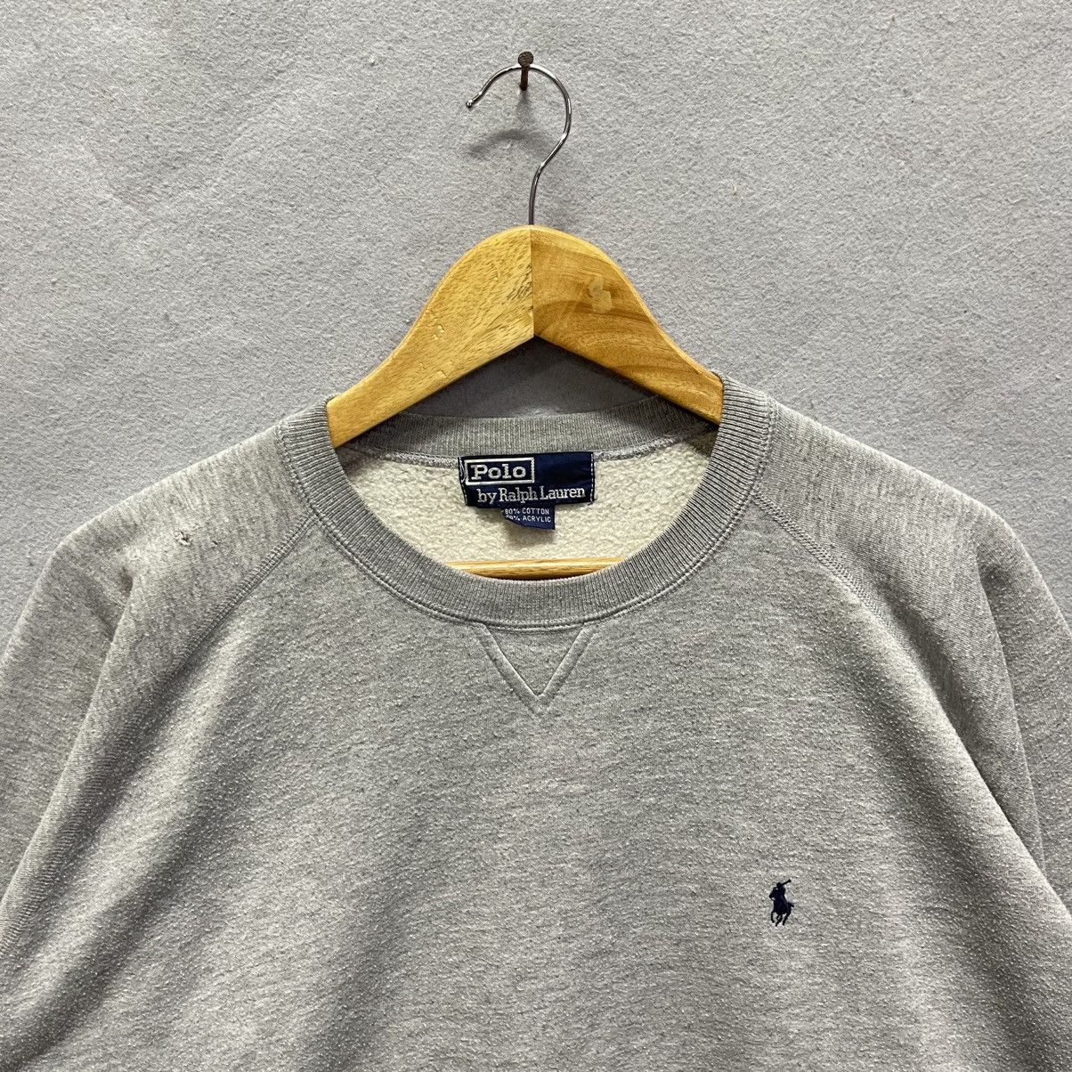 Polo Ralph Lauren Vintage Polo by Ralph Lauren Grey Crewneck – 80s/90s Size US XL / EU 56 / 4 - 2 Thumbnail