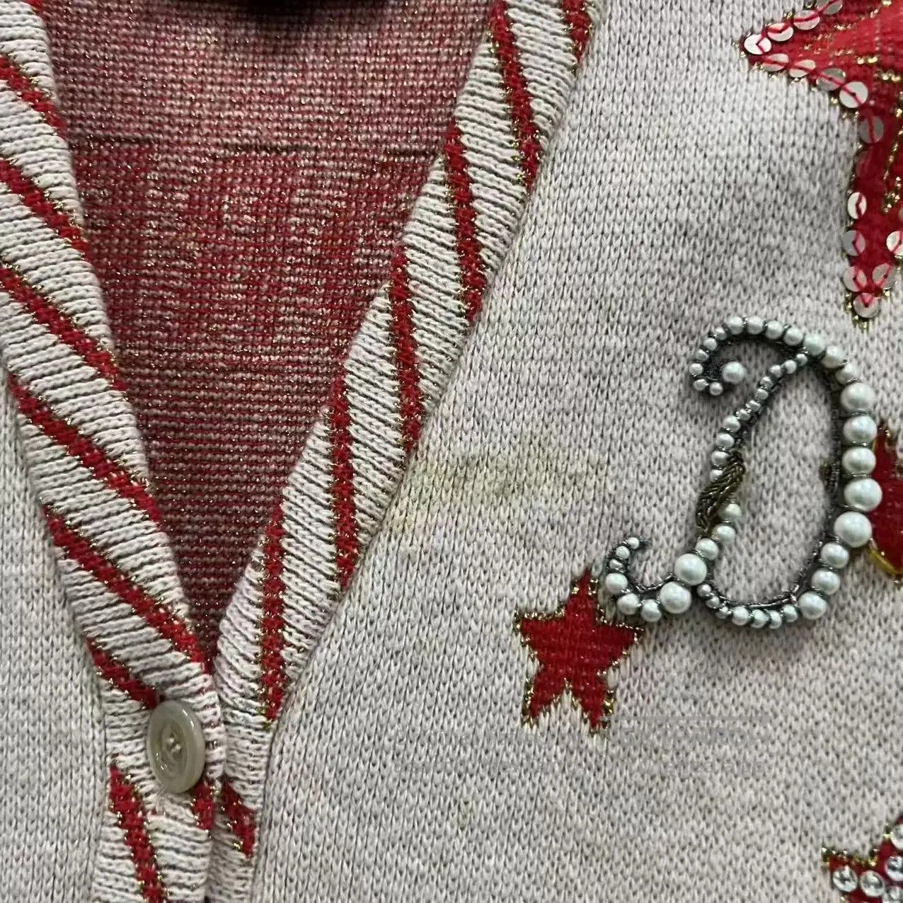Gucci Gucci Sequin Pearl Embroidered Knit Cardigan. Size M / US 6-8 / IT 42-44 - 4 Thumbnail