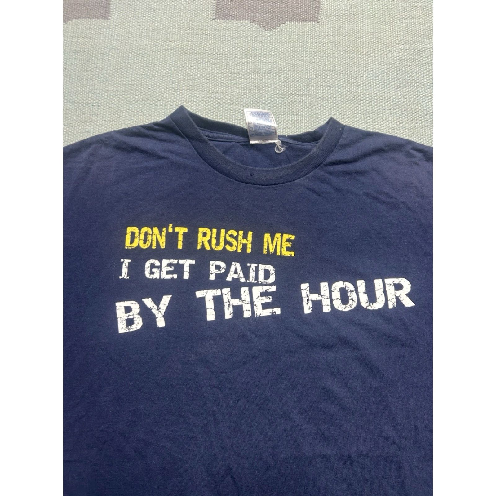 Delta VINTAGE Delta T-Shirt don’t rush me I get paid by the hour funny hot topic y2k large Shirt Mens Blue 90s (XXL fits large) Size US L / EU 52-54 / 3 - 3 Thumbnail