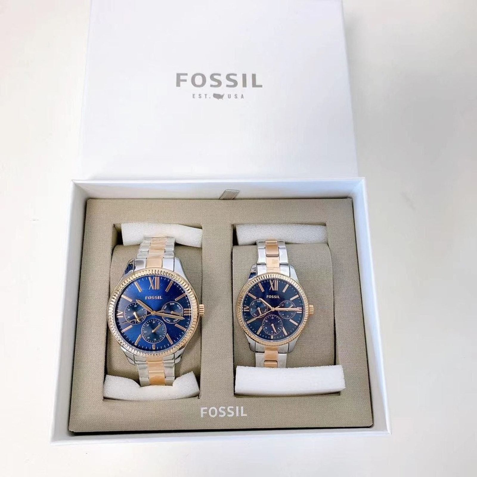 Fossil Fossil BQ2736SET His and Hers Stainless Steel Watch Set Size ONE SIZE - 3 Thumbnail