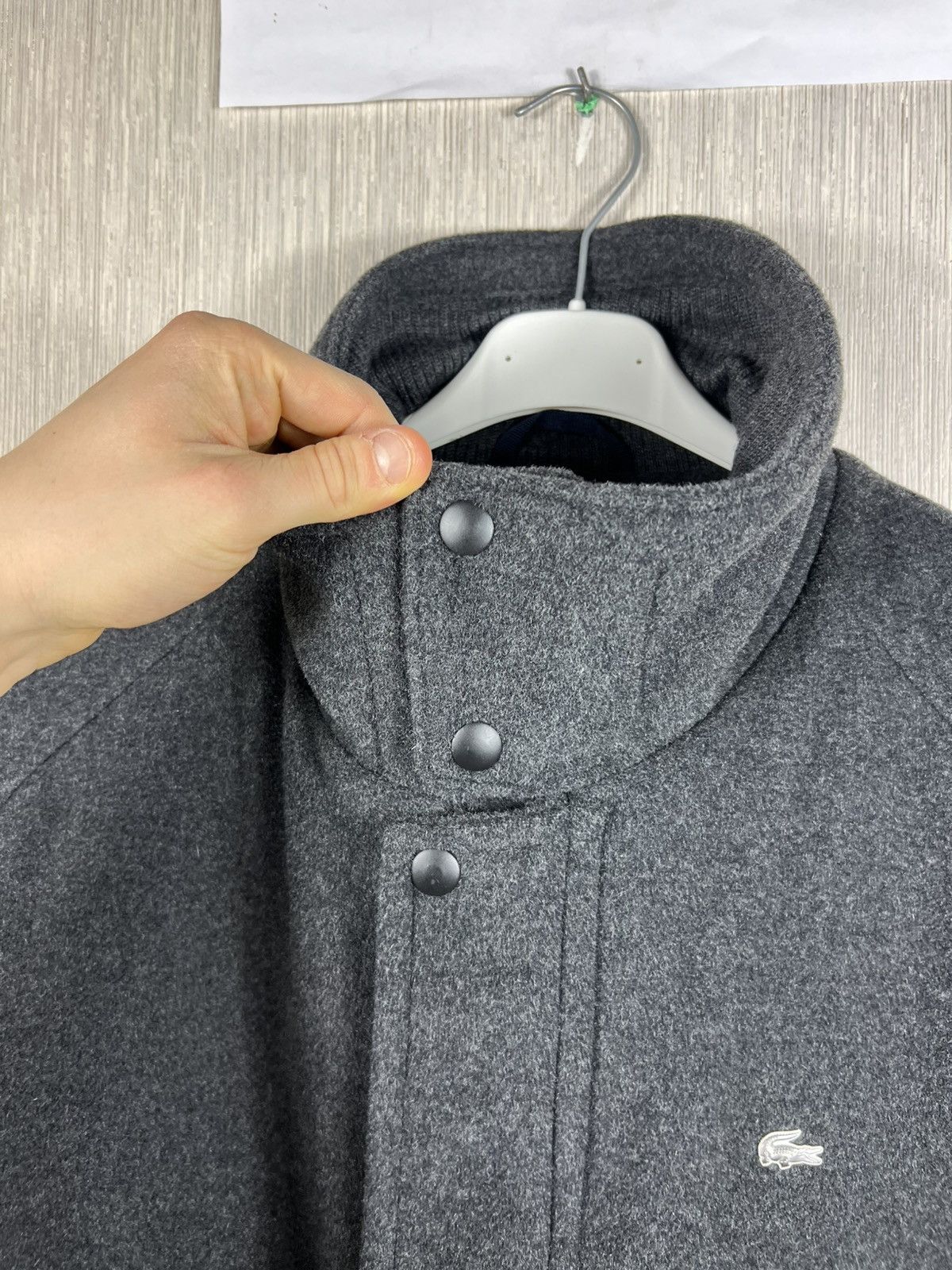 Lacoste Vintage Lacoste wool zip coat jacket metal logo crocodile Size US XL / EU 56 / 4 - 11 Thumbnail