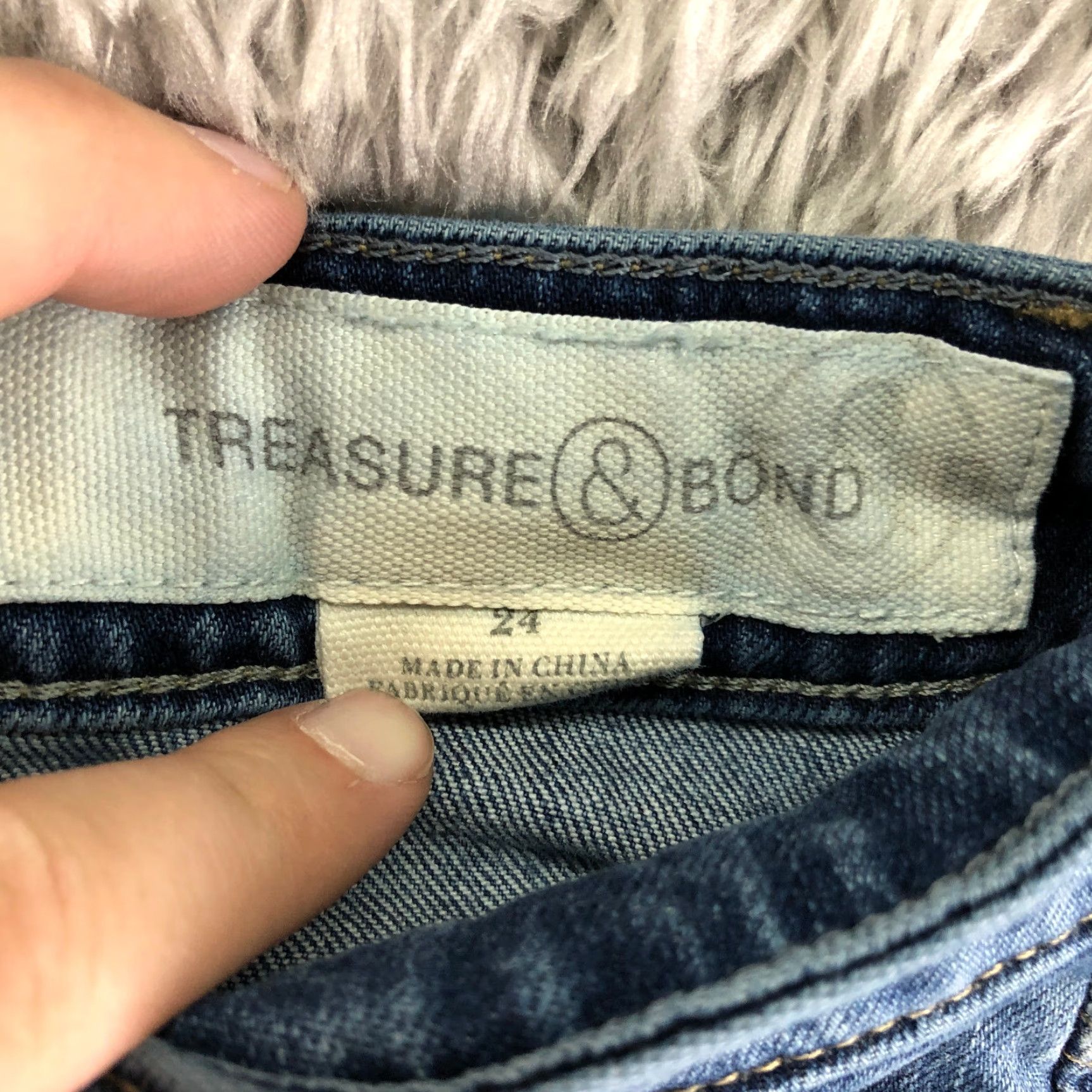 Treasure & Bond Treasure & Bond Denim Jean Skirt Midi Mini Blue 24 Womens Regular Size XS? Size 42" / US 20 - 6 Thumbnail