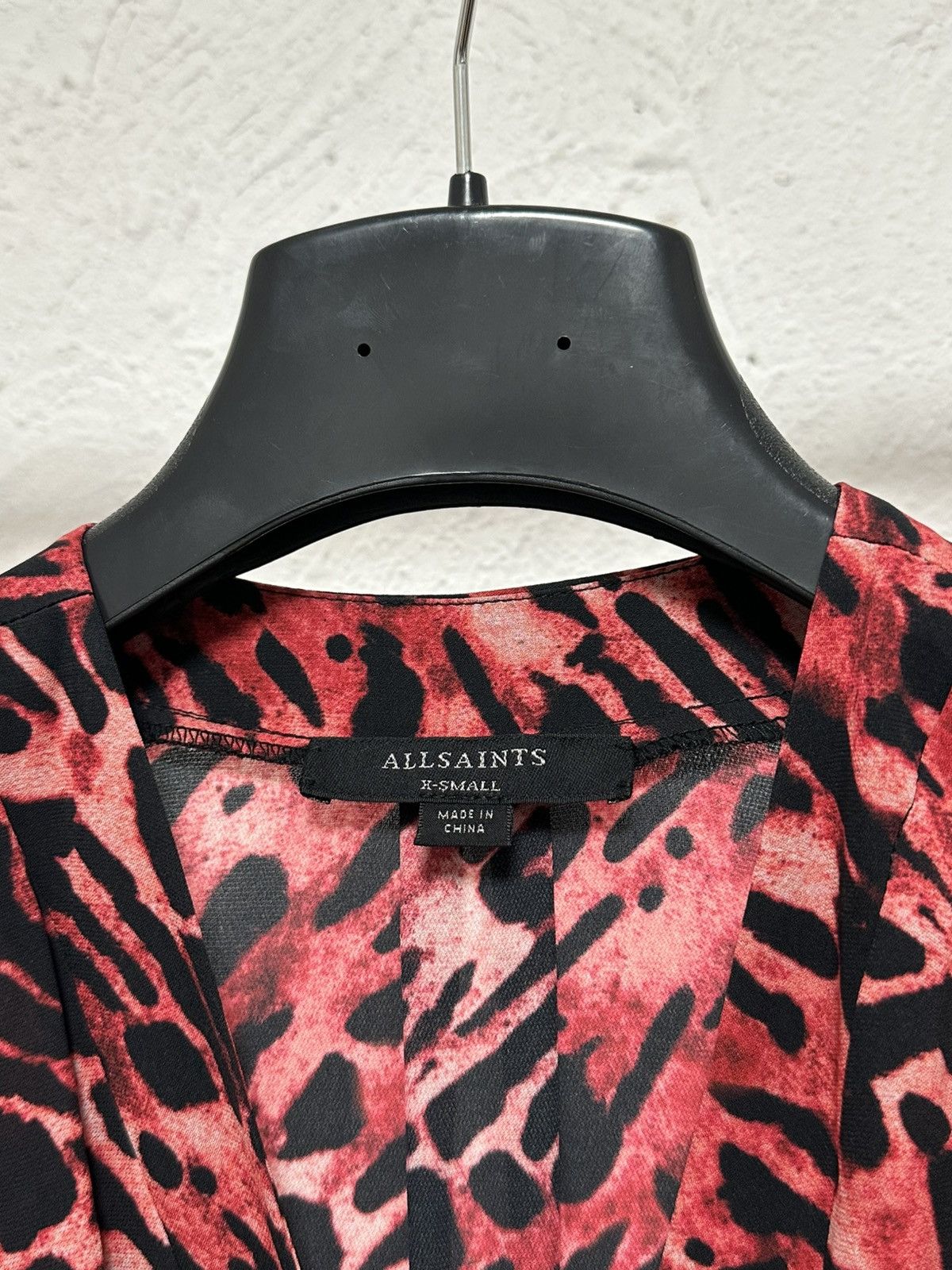 Allsaints × Dior AllSaints Red Leopard Print Dress size XS Size XS / US 0-2 / IT 36-38 - 5 Thumbnail