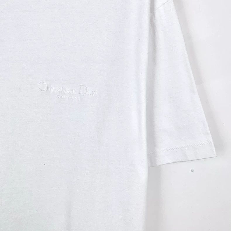 Dior Dior Logo embroidered round-neck white cotton short-sleeved Size US S / EU 44-46 / 1 - 4 Thumbnail