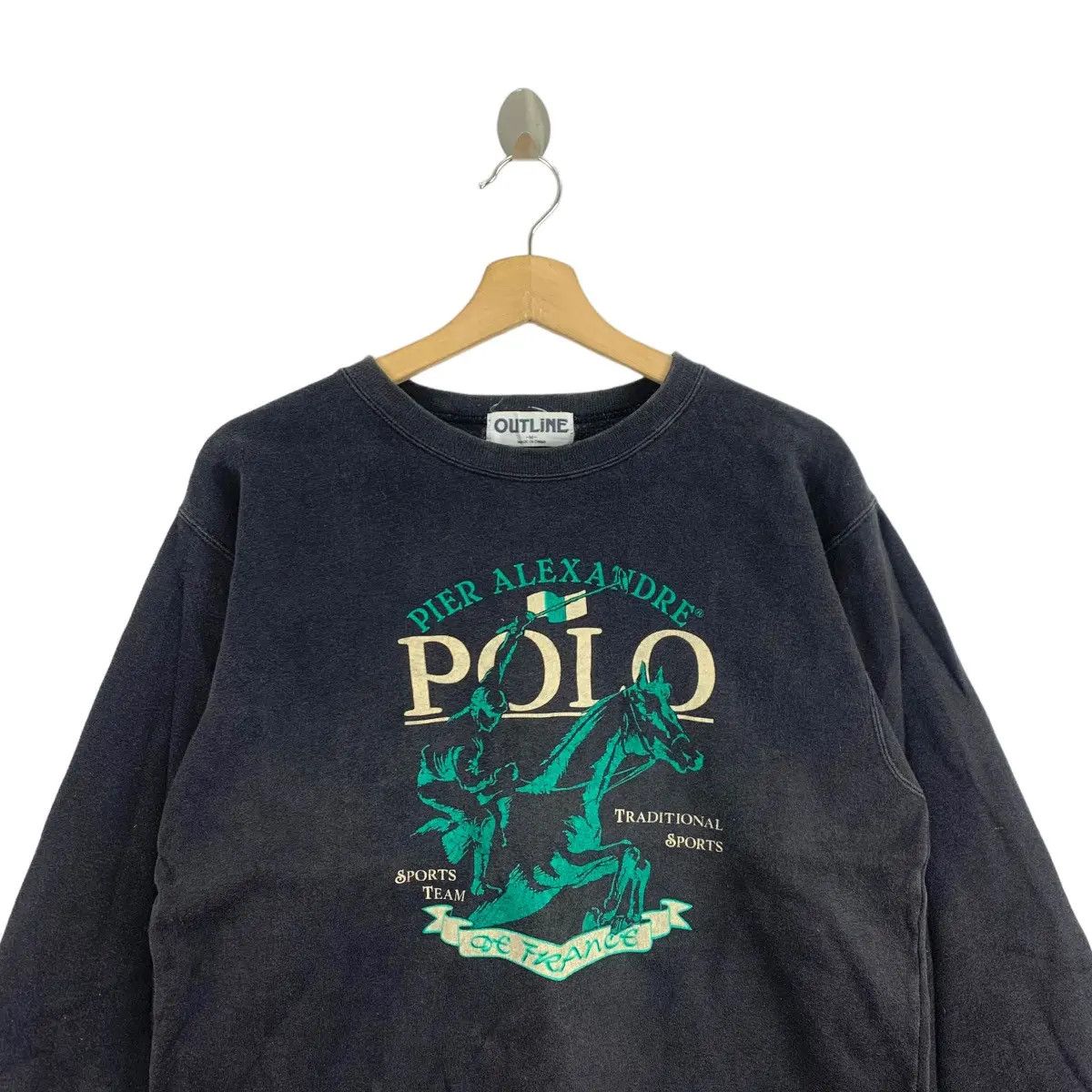 Vintage Vintage POLO PIER ALEXANDRE Sports Team Pullover Sweatshirt Size US M / EU 48-50 / 2 - 2 Thumbnail