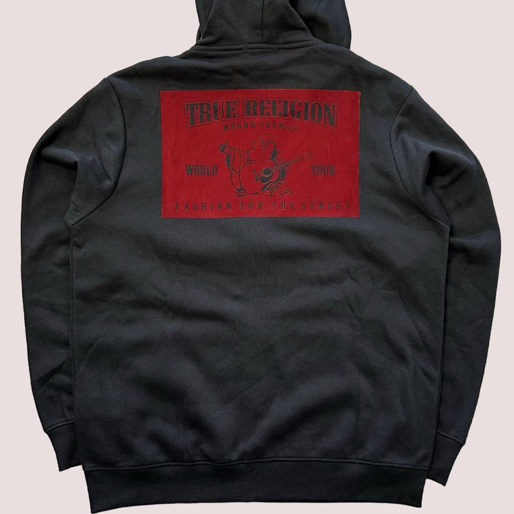 True Religion True Religion Hoodie Mens XL Black Solid World Tour Logo Full Zip 700018 Size US XL / EU 56 / 4 - 1 Thumbnail