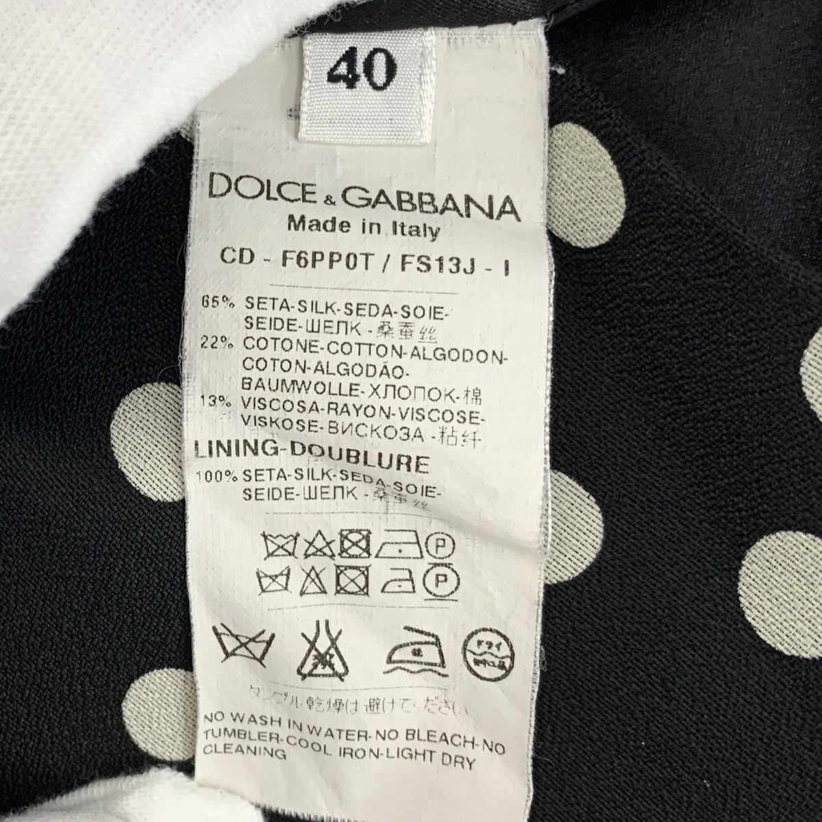 Dolce & Gabbana Dolce & Gabbana Polka Dot Printed Silk Dress K26WX Size L / US 10 / IT 46 - 7 Thumbnail