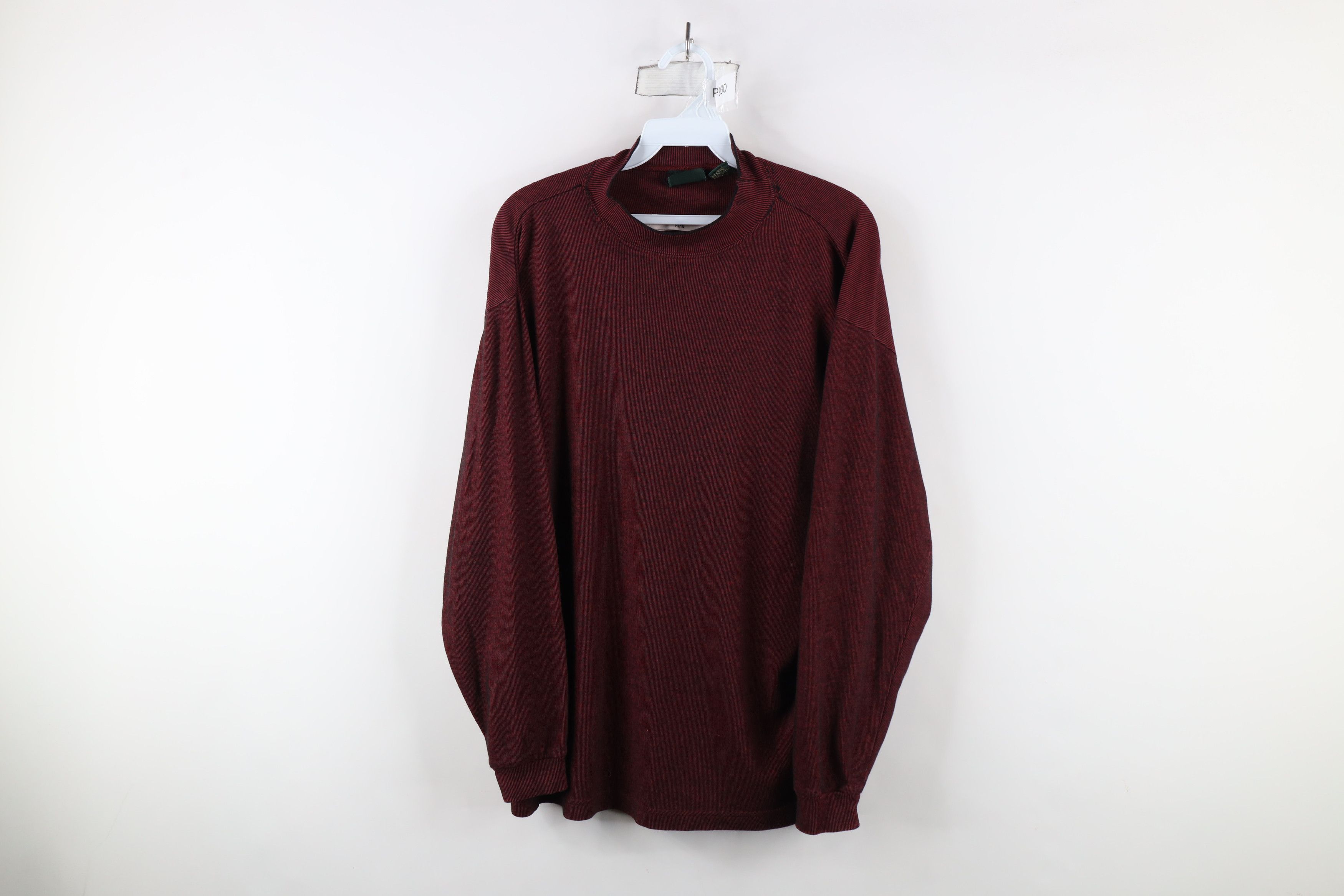 Vintage Vintage 90s Streetwear Knit Mock Neck Long Sleeve T-Shirt Size US L / EU 52-54 / 3 - 1 Thumbnail