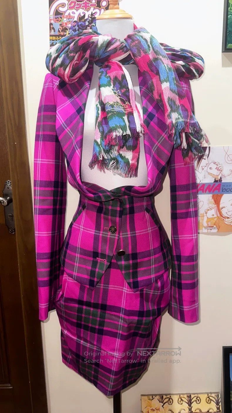 Vivienne Westwood Vivienne Westwood Pink Nipped Waist Enamel扣 Suite Wool Ver Size XS / US 0-2 / IT 36-38 - 3 Thumbnail