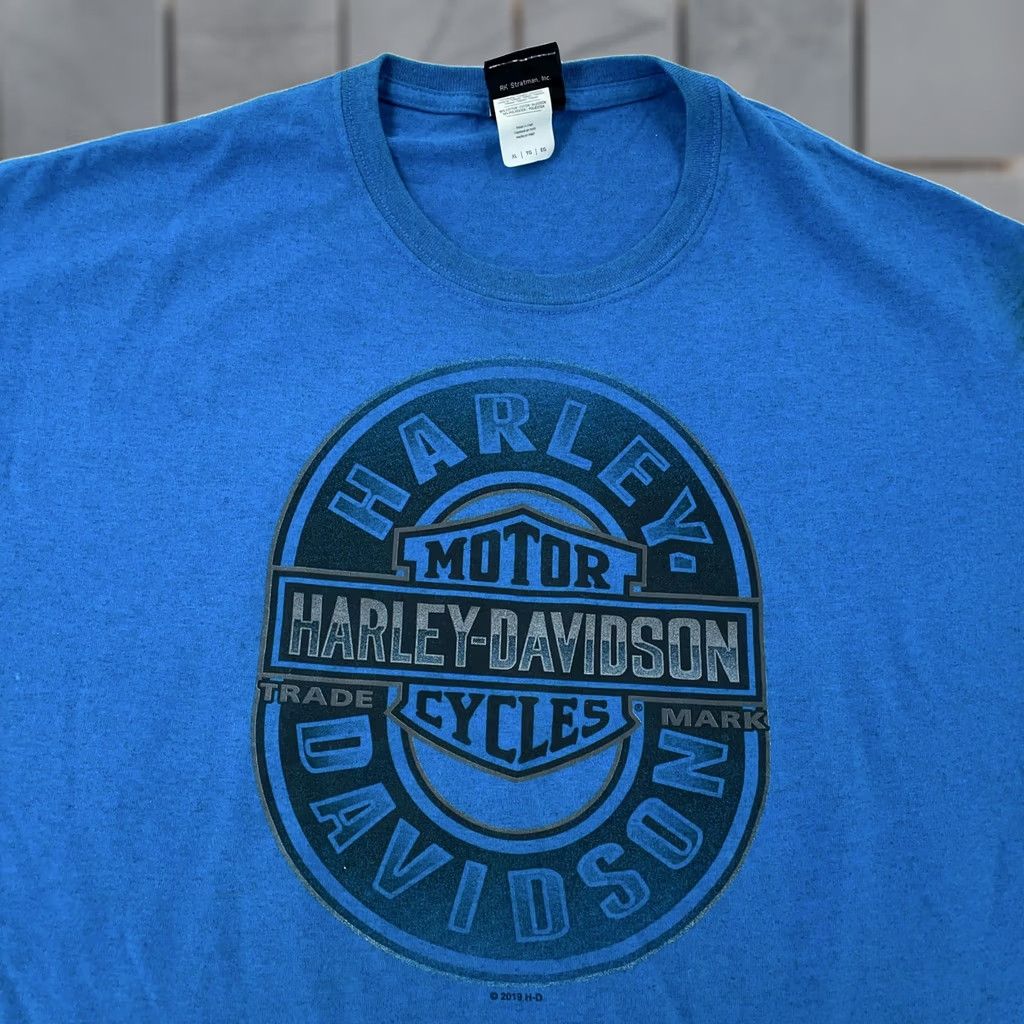 Harley Davidson Harley-Davidson Shirt Mens XL Blue Brandywine Chadds Ford Pennsylvania Biker Tee Size US XL / EU 56 / 4 - 1 Thumbnail