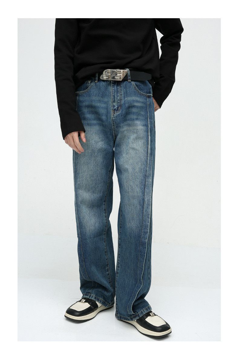Japanese Brand American high street patchwork straight leg jeans Size US 32 / EU 48 - 2 Thumbnail