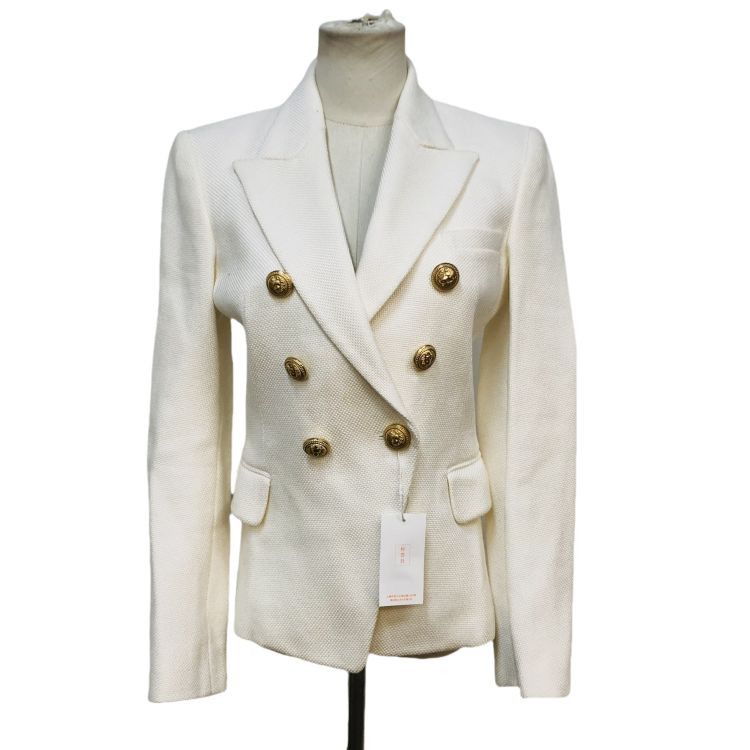 Balmain Balmain Double-Breasted Cotton Blazer Size 38 Size S / US 4 / IT 40 - 1 Thumbnail