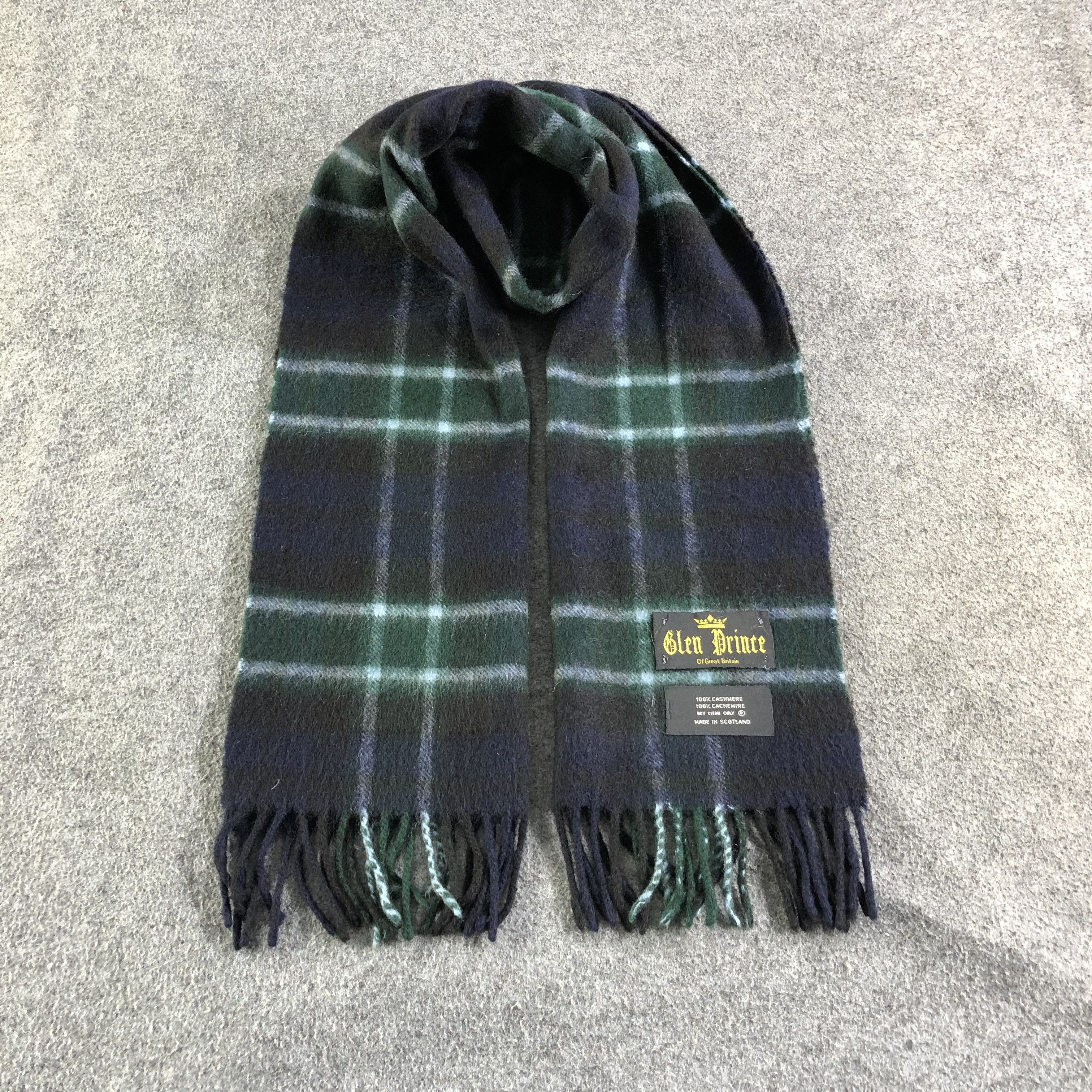 Vintage Glen Prince Tartan Cashmere Scarf Muffler V1797 Size ONE SIZE - 1 Thumbnail