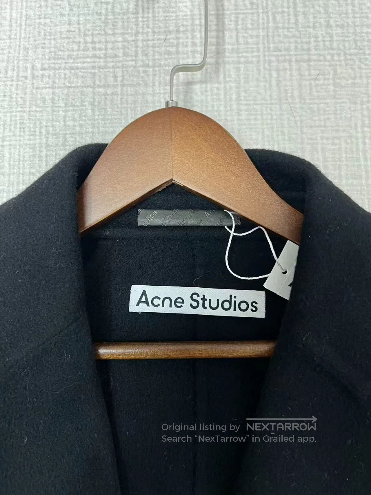 Acne Studios Black Double-Breasted Acne Coat. Size XS / US 0-2 / IT 36-38 - 3 Thumbnail