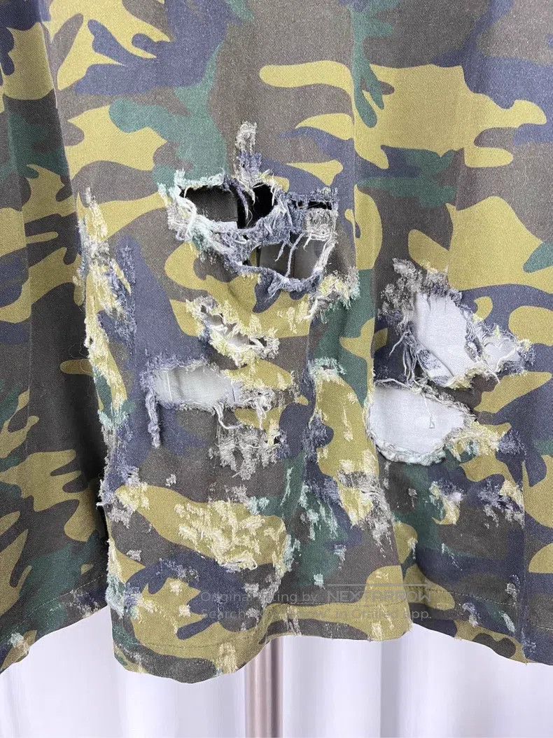 Balenciaga Balenciaga Camouflage Destroyed Distressed Jacket Size US XS / EU 42 / 0 - 4 Thumbnail
