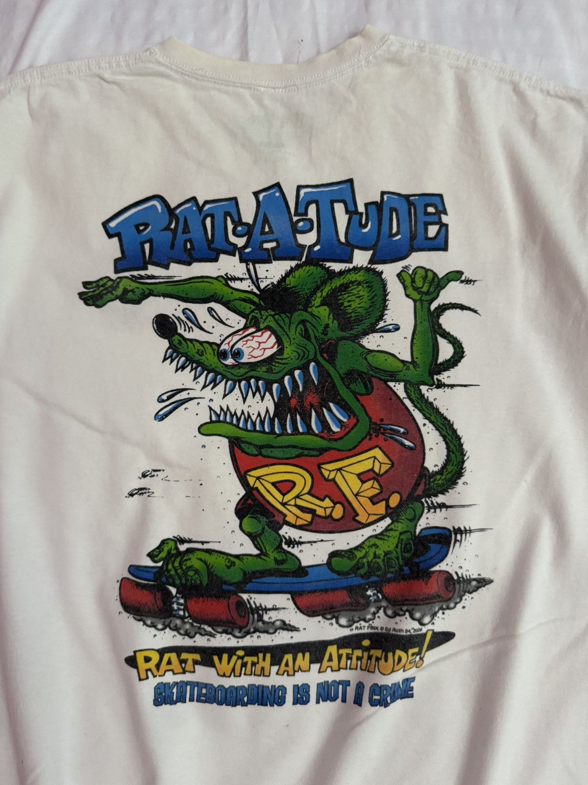 Vintage 2000s Skateboarding Rat Fink Tees Size US L / EU 52-54 / 3 - 2 Thumbnail