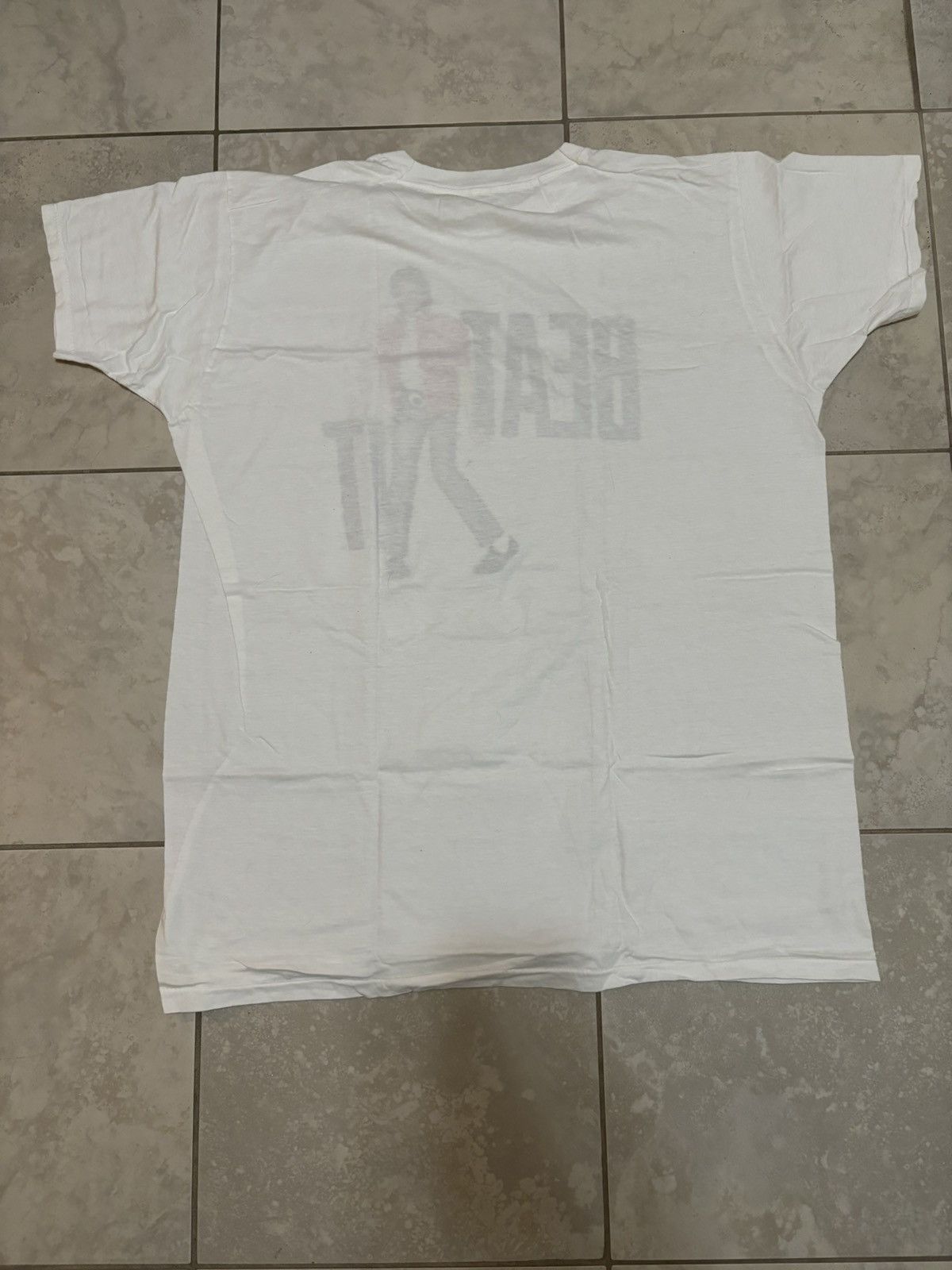 Band Tees rare vintage 80s Michael Jackson Beat It music t shirt Size US XL / EU 56 / 4 - 10 Thumbnail