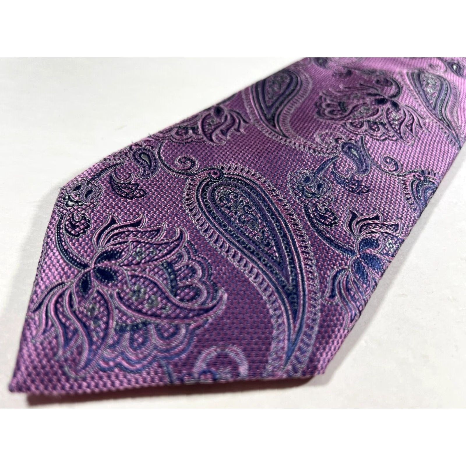 Canali Canali Tie Men's Woven Paisley Silk Made in Italy Size ONE SIZE - 4 Thumbnail