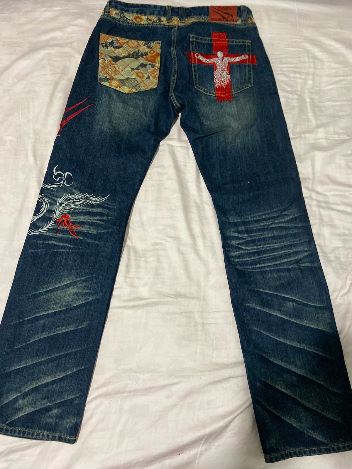 Japanese Brand Neon Genesis Evangelion X Nishiki Embroidered Jeans | Grailed