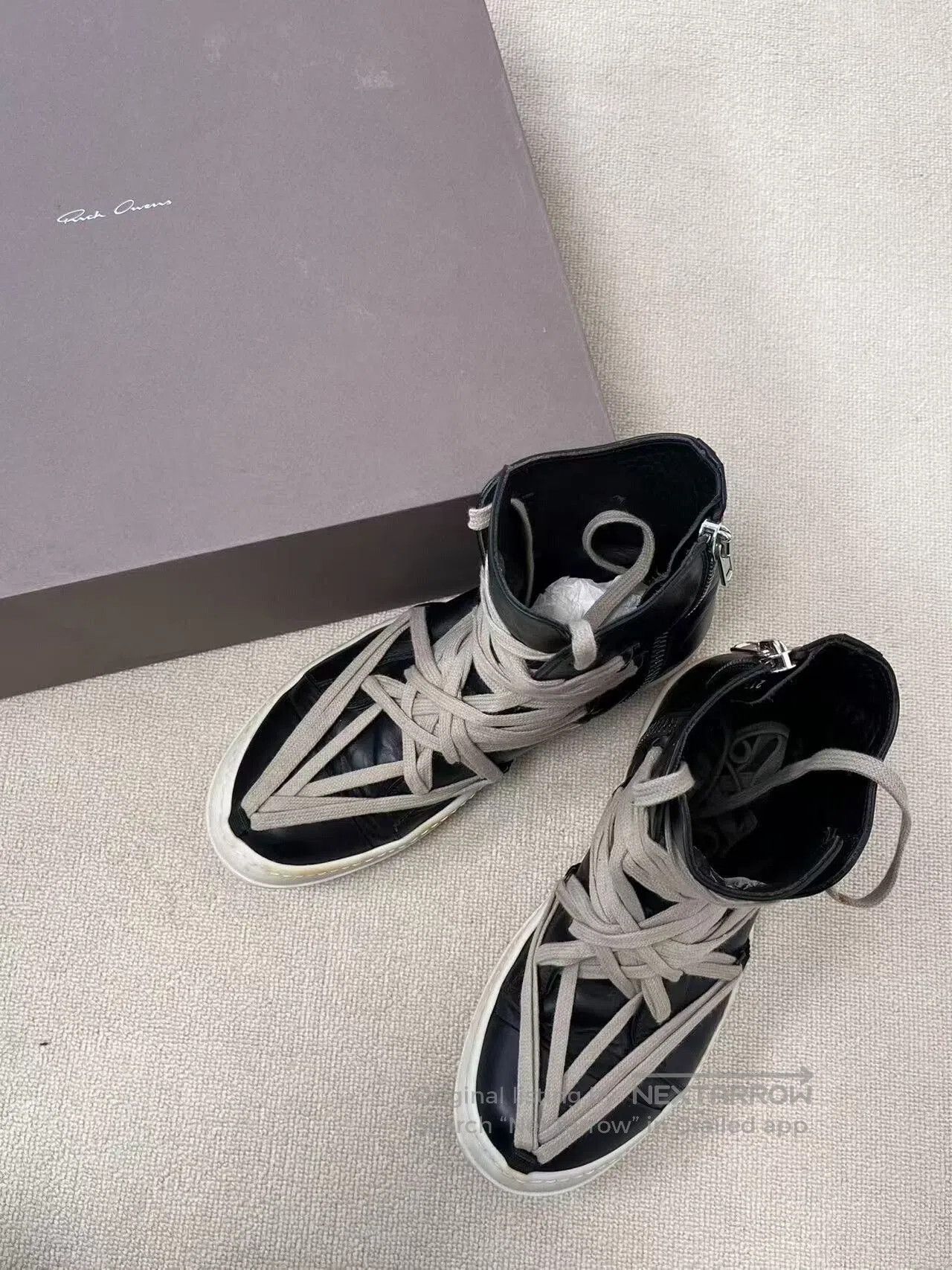 Rick Owens Rick Owens Tecuatl Men's High-Top Sneakers. Size US 8 / EU 41 - 1 Thumbnail