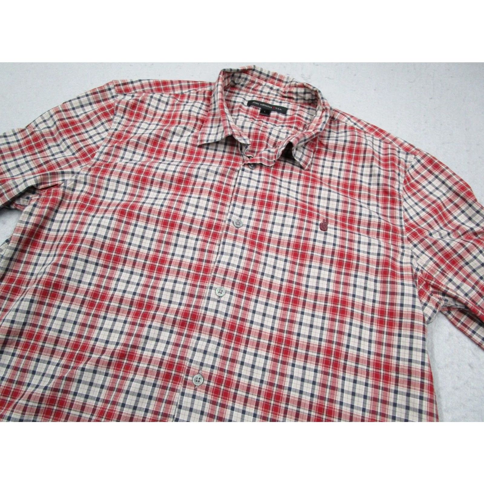 John Varvatos VINTAGE John Varvatos Star USA Shirt Mens Large Red Plaid Button Up Long Sleeve Cotton Casual Designer Workmen Size US L / EU 52-54 / 3 - 2 Thumbnail