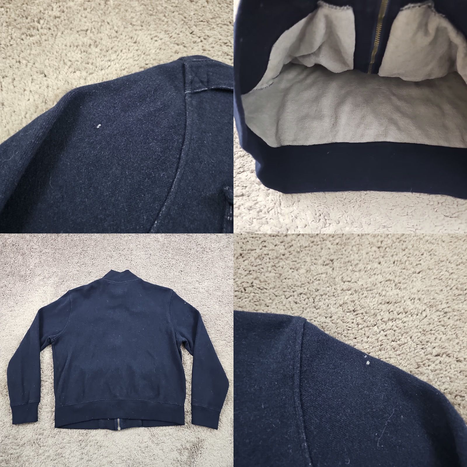 Banana Republic Banana Republic Jacket Mens L Navy Blue Wool Military Style Full Zip Pockets Size US L / EU 52-54 / 3 - 8 Thumbnail